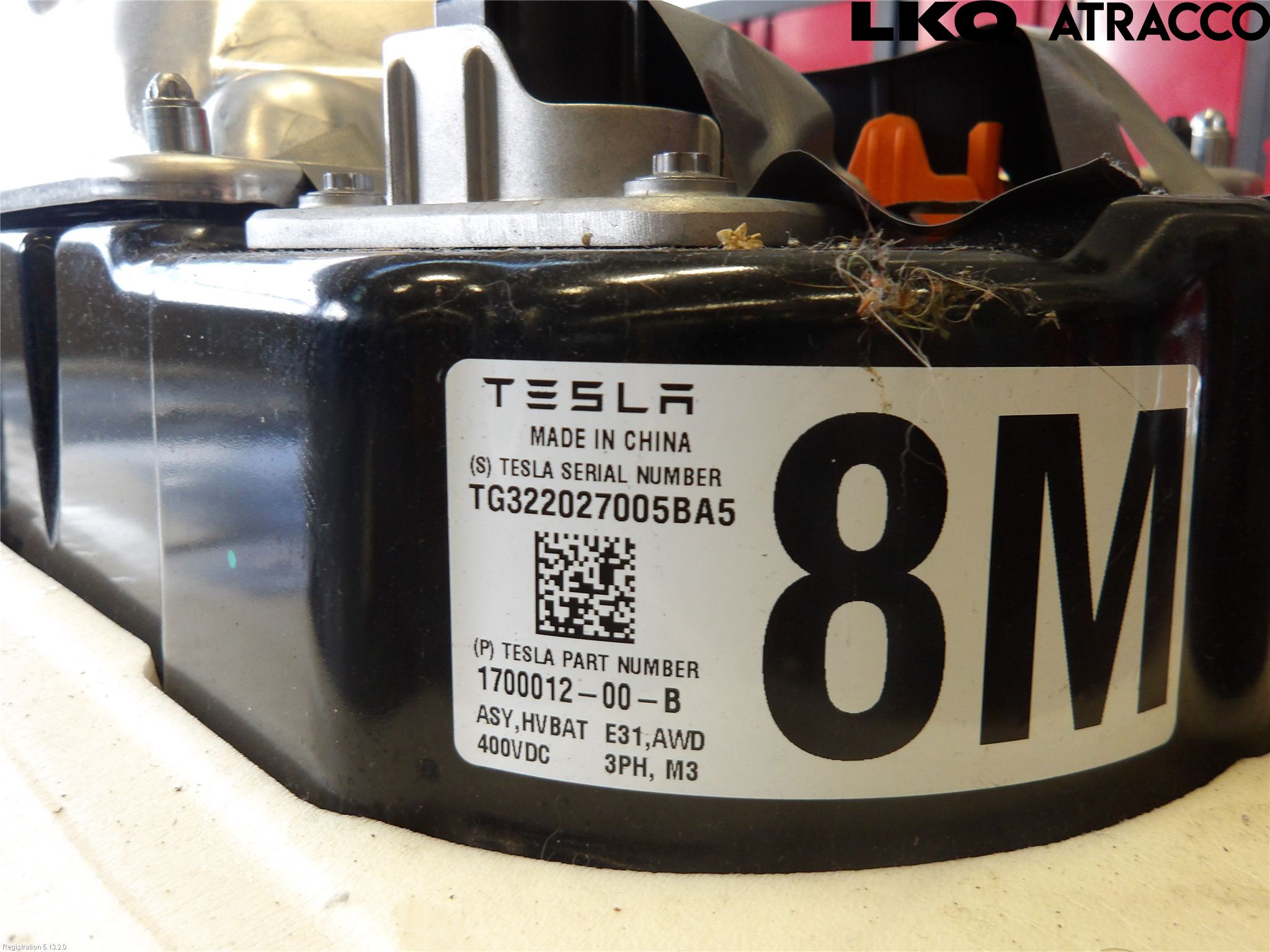 Tesla MODEL 3 17- Batteri Högspänning