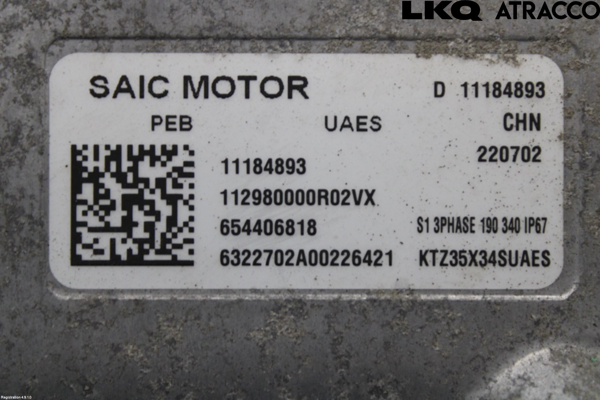 MG MARVEL R 22- Motor Elektrisk Bak