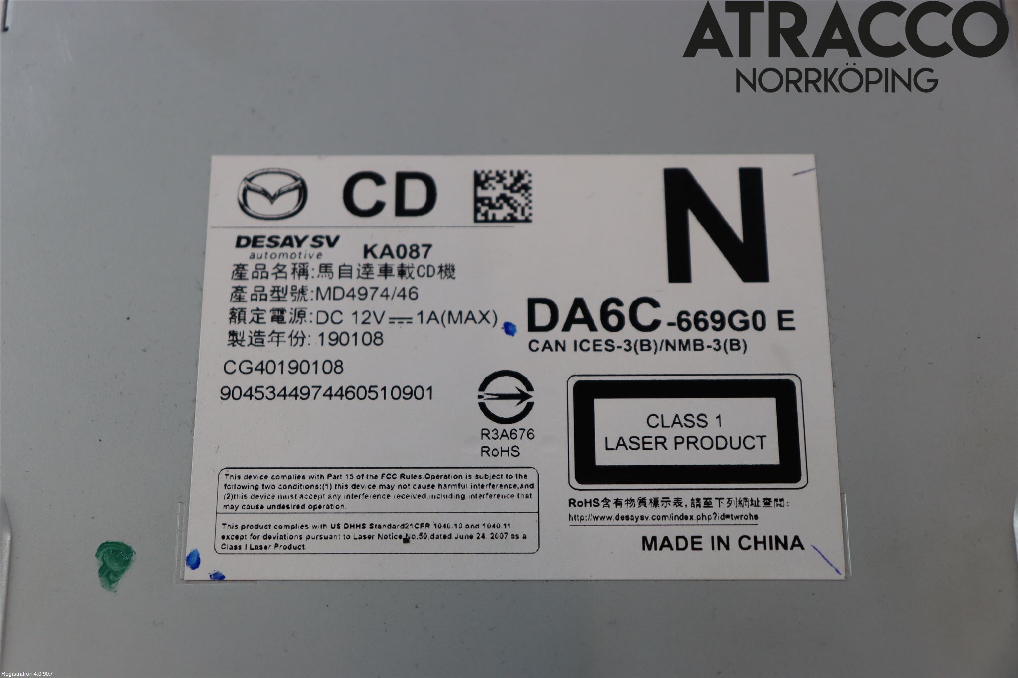 Mazda CX-3 Cd Radio - Multimediapanel