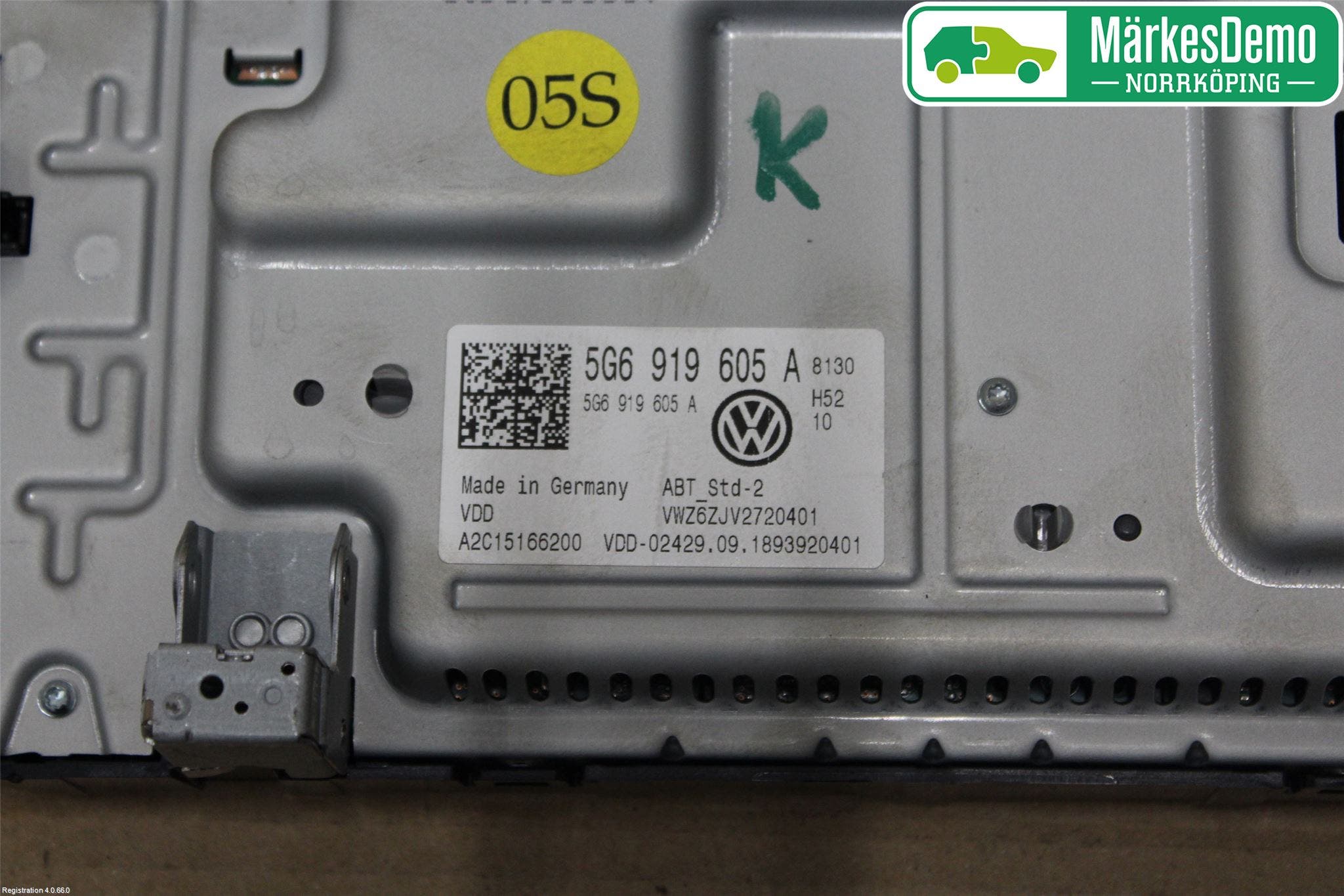 Volkswagen VW GOLF / E-GOLF VII 13-20 Multifunktionsdisplay