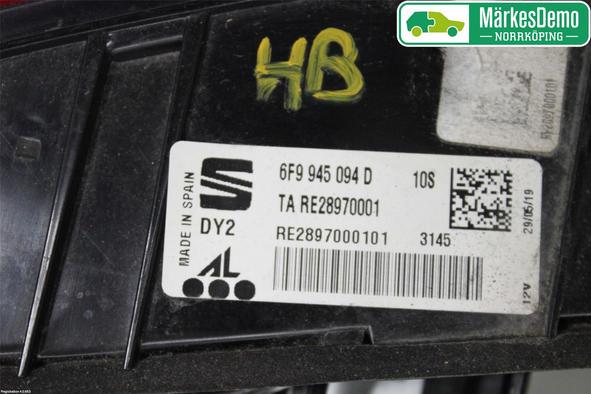 Seat ARONA Bakljus Lucka Hö