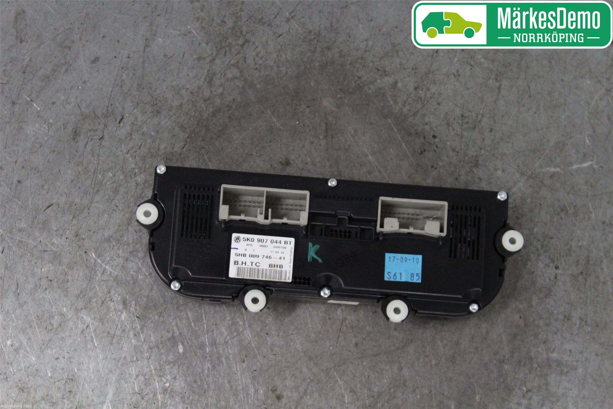 Volkswagen VW GOLF VI 09-13 Värmereglage