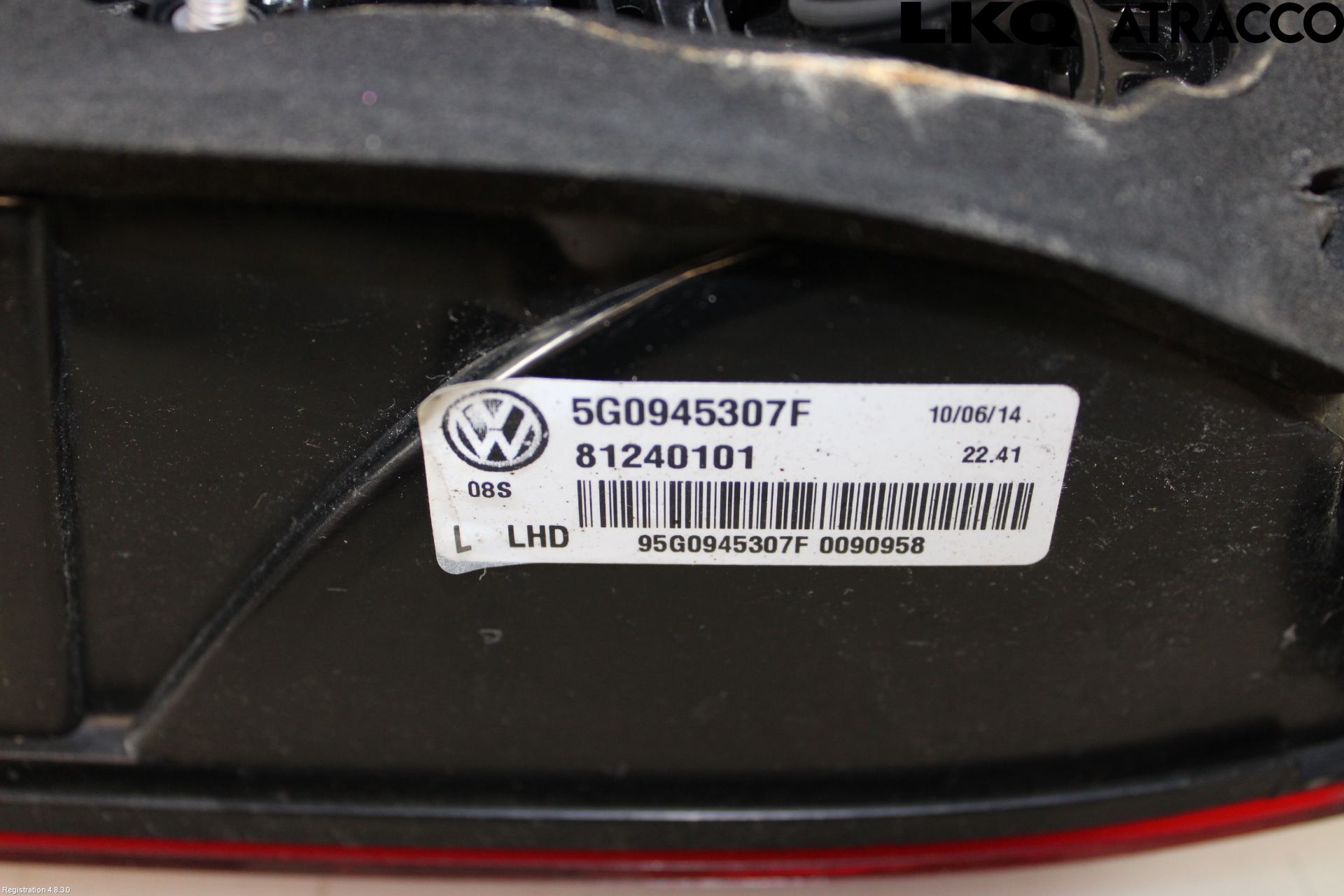 Volkswagen VW GOLF / E-GOLF VII 13-20 Bakljus Lucka Hö