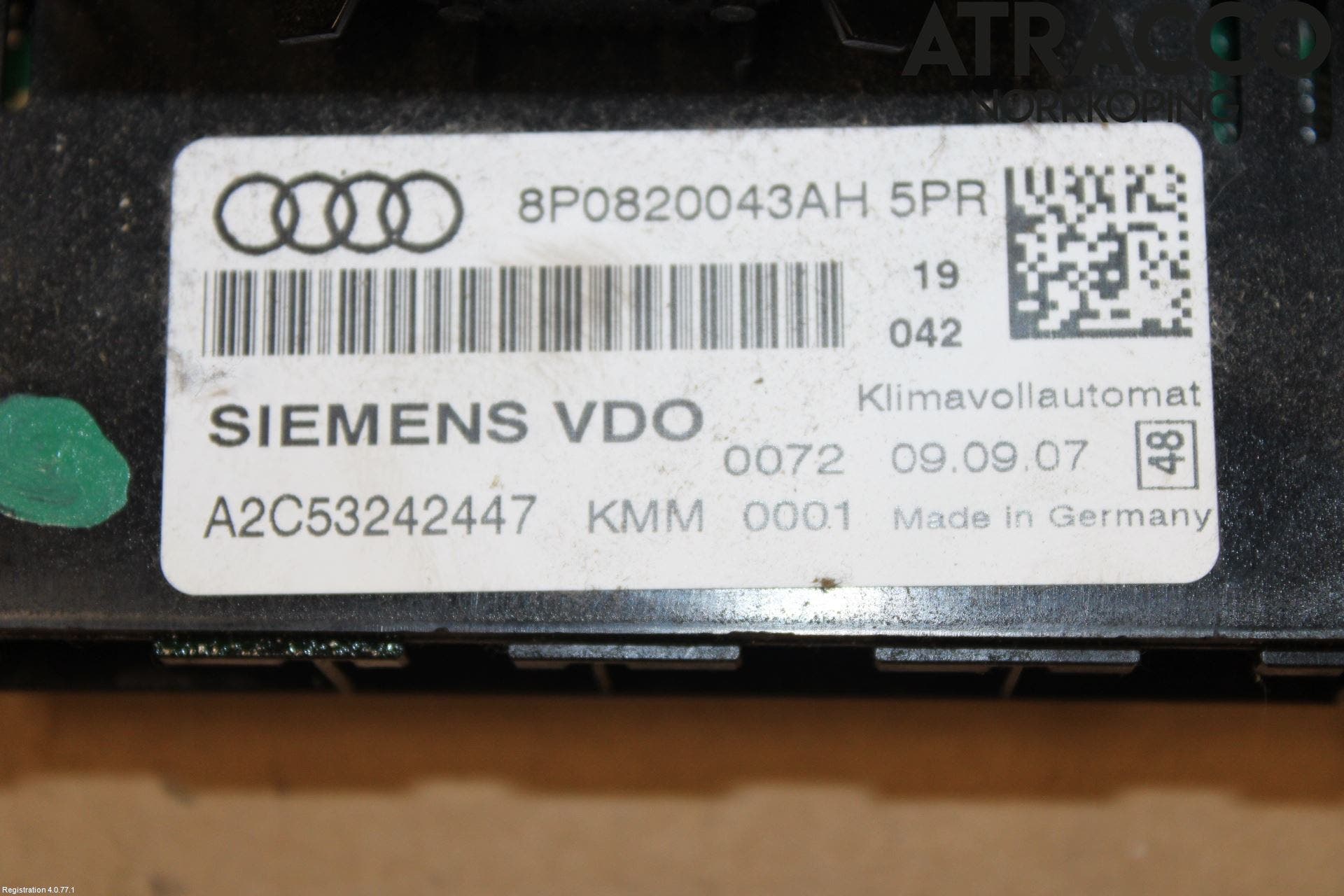 Audi A3/S3 05-13 Värmereglage