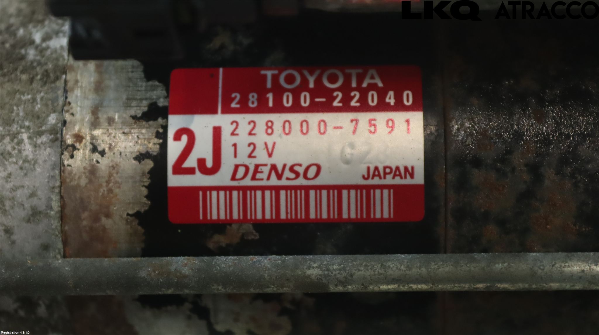 Toyota COROLLA 02-07 Startmotor