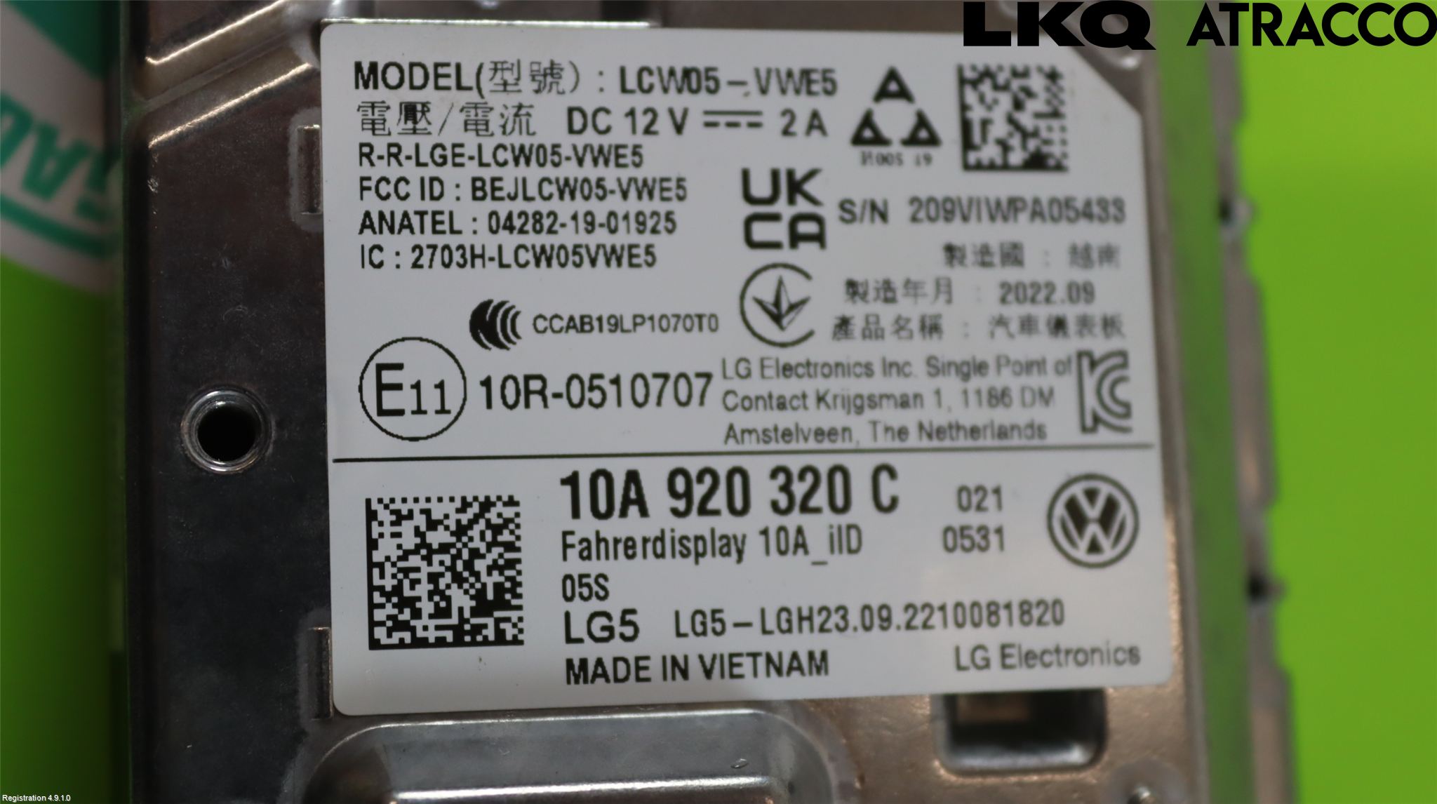 Cupra BORN 22- Instrument Komb