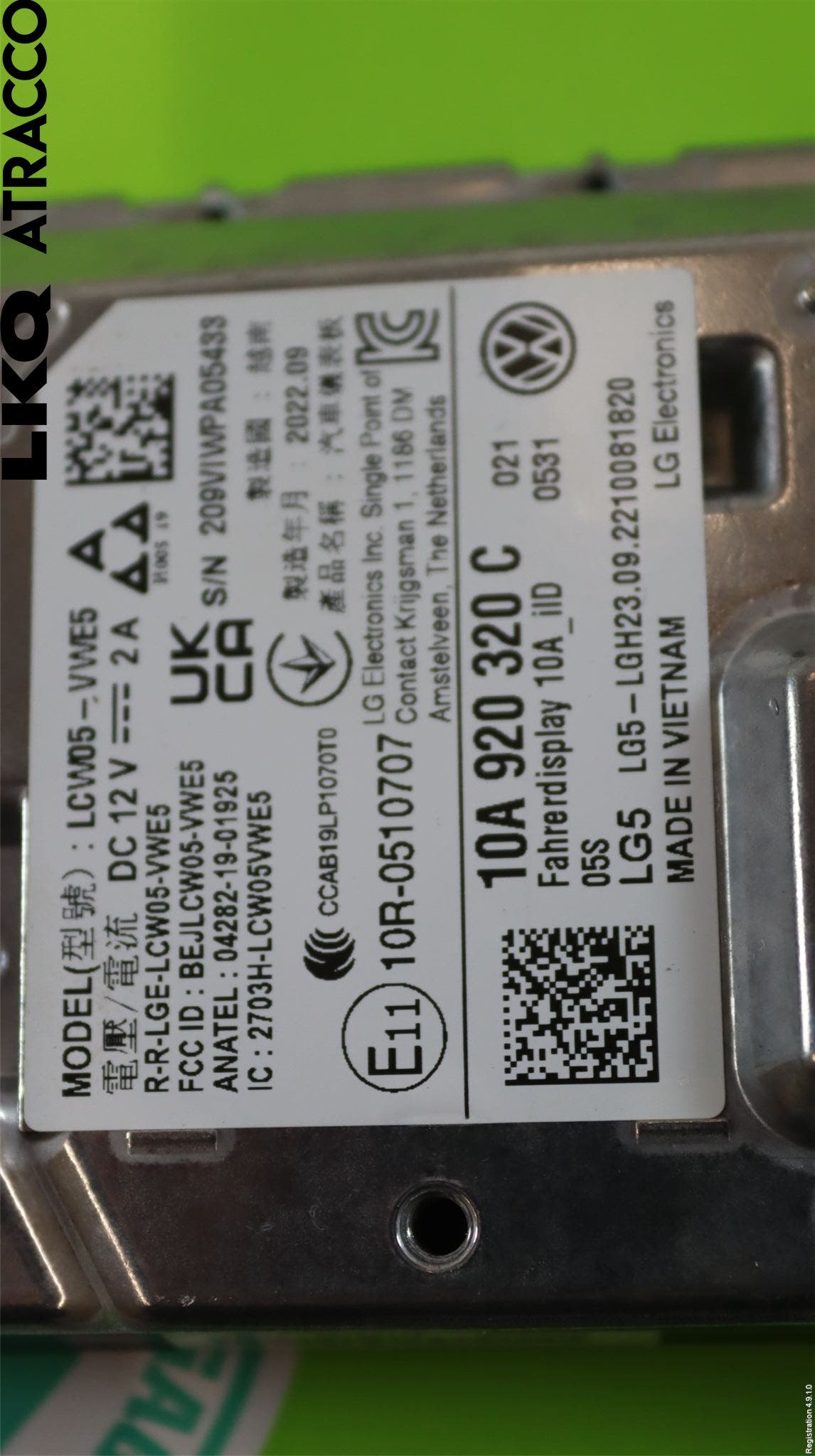 CUPRA BORN 22- Instrument Komb