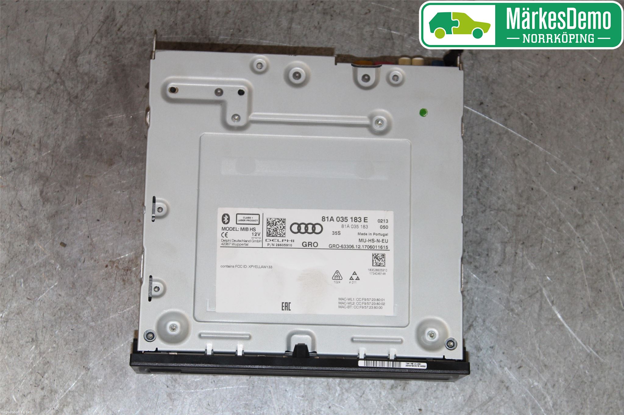 Audi A3/S3 8V 13-20 Cd Radio - Multimediapanel