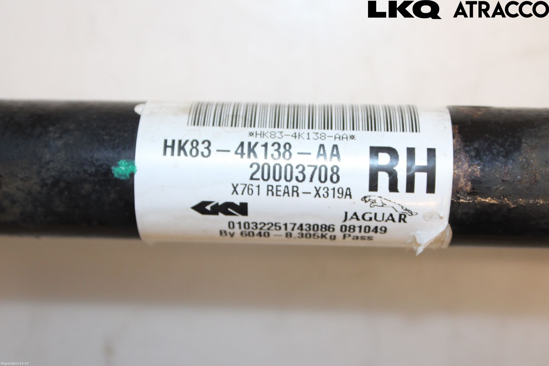 Jaguar F-PACE Drivaxel Bak Höger