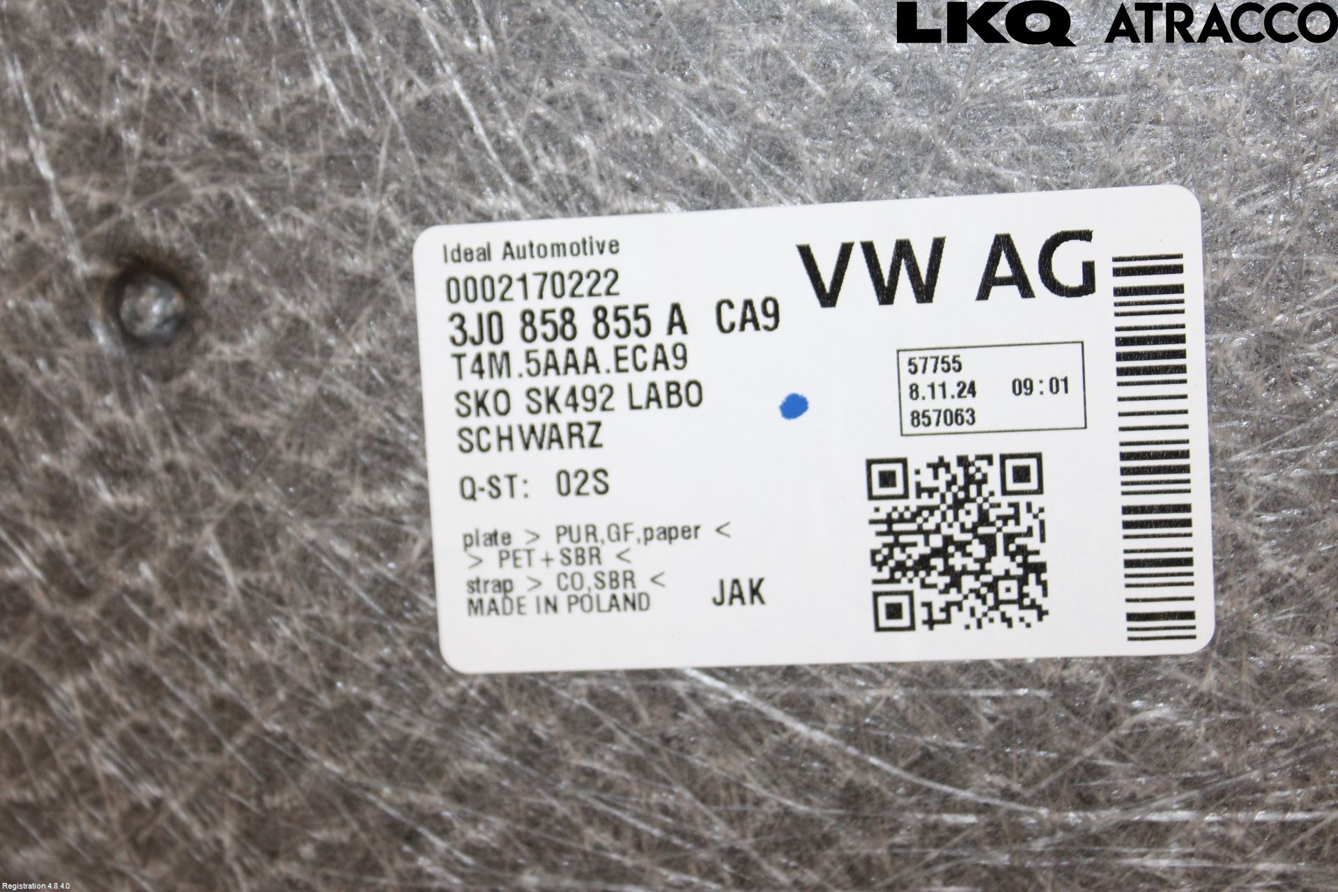 Volkswagen VW PASSAT 24- Bagage Golv