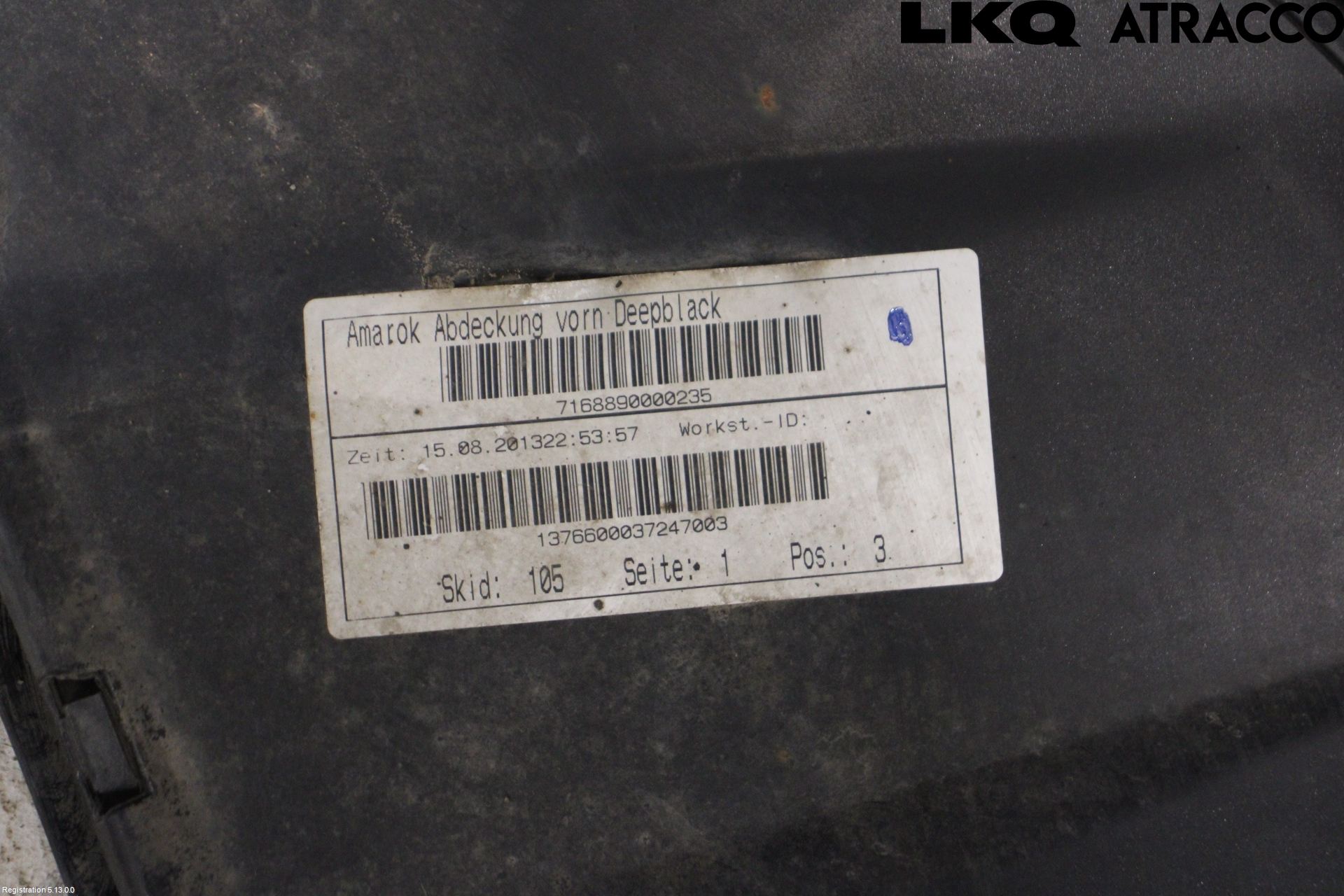 Volkswagen VW AMAROK 2H 10-22 Stötfångarbeklädnad Fram