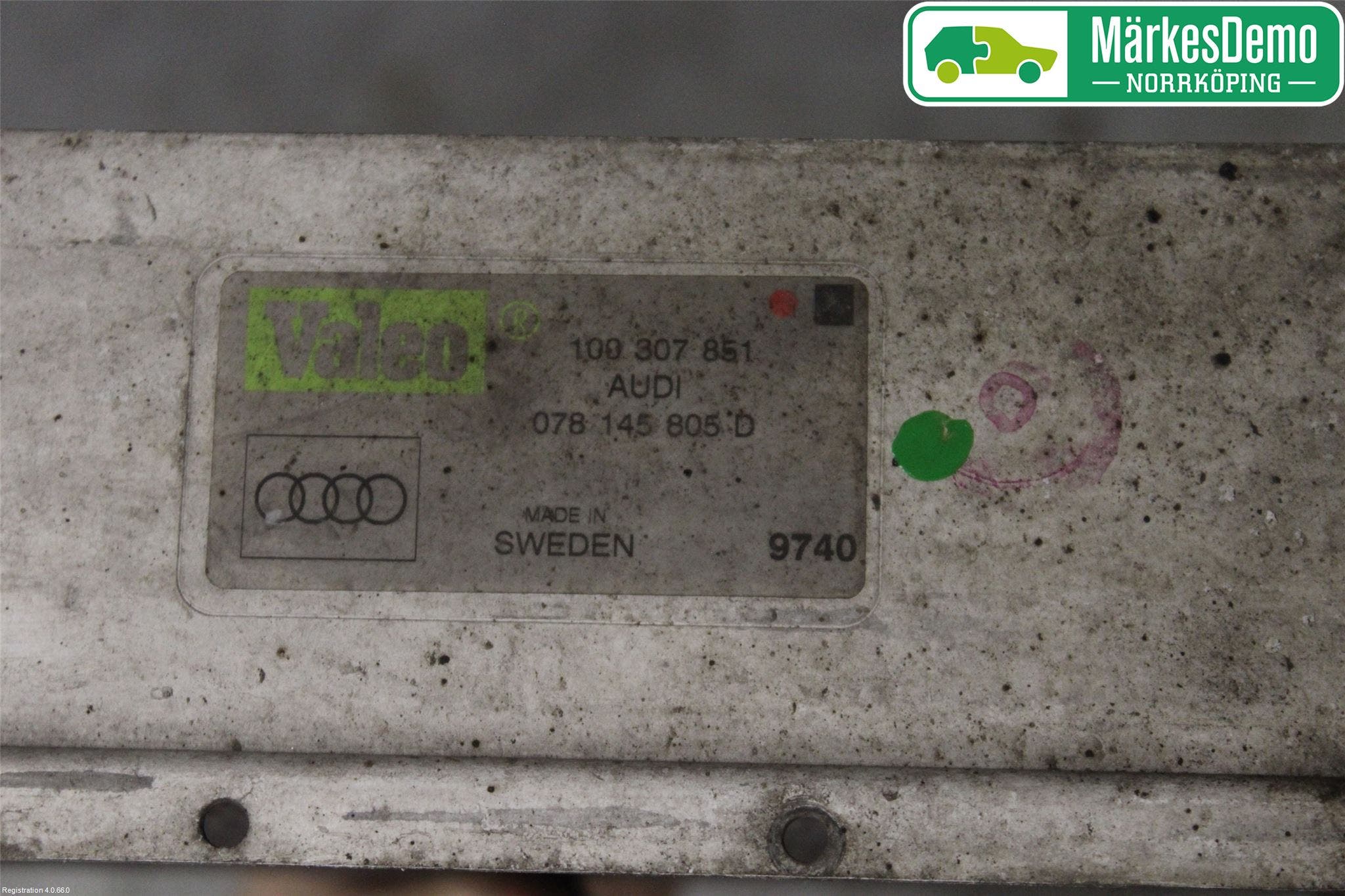 Audi A4/S4 99B-00 Laddluft-Intercooler Kyl