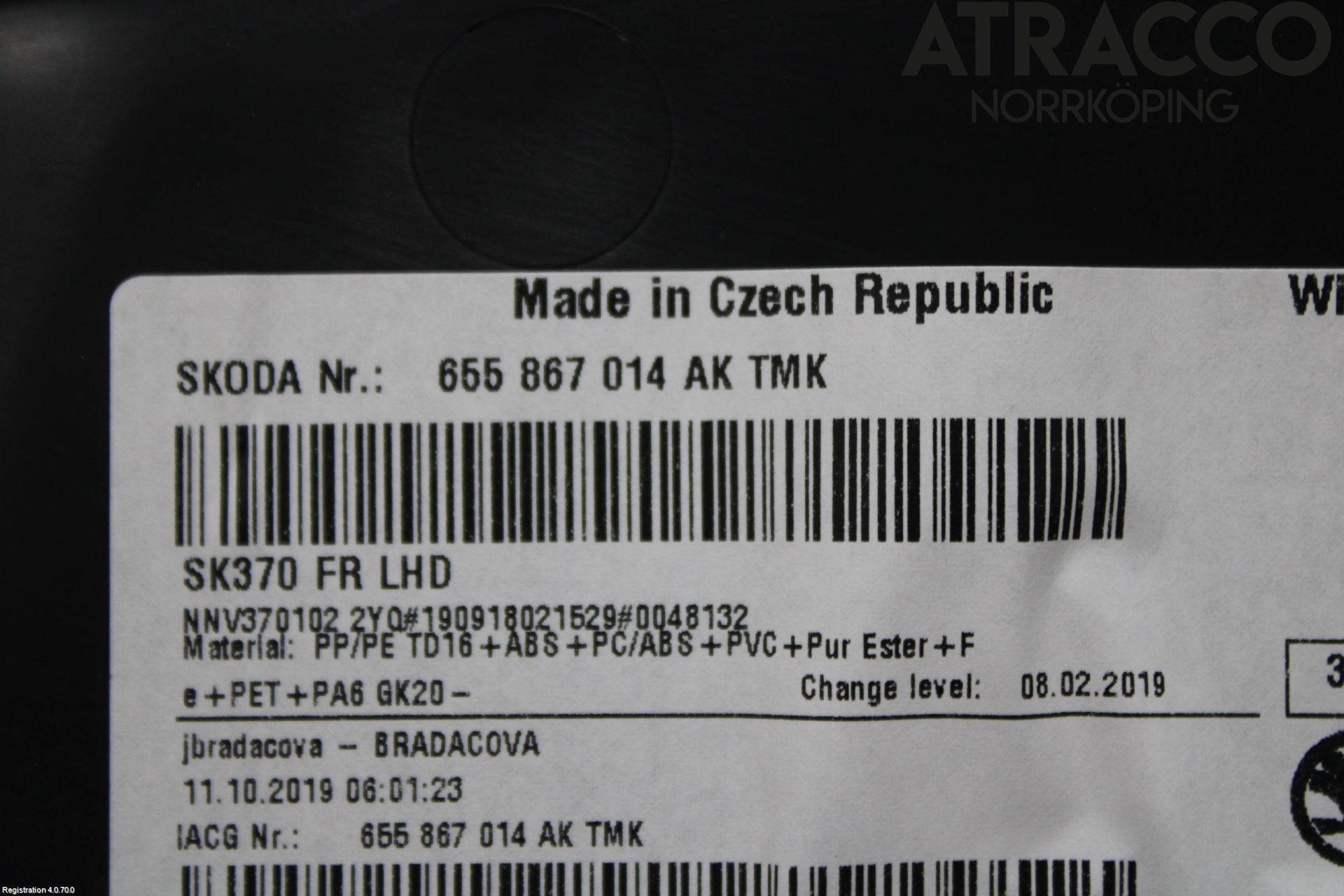 Skoda KAMIQ 20- Dörrklädsel Hö