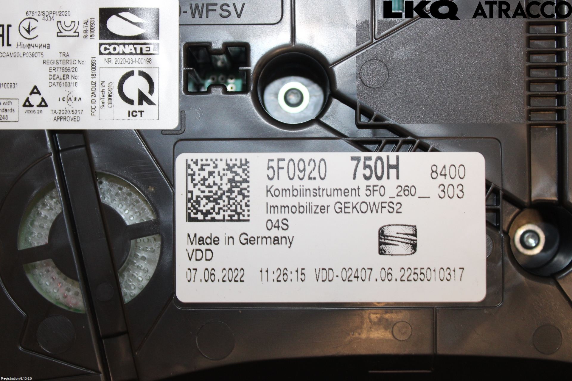 Seat ATECA 16->> Instrument Komb
