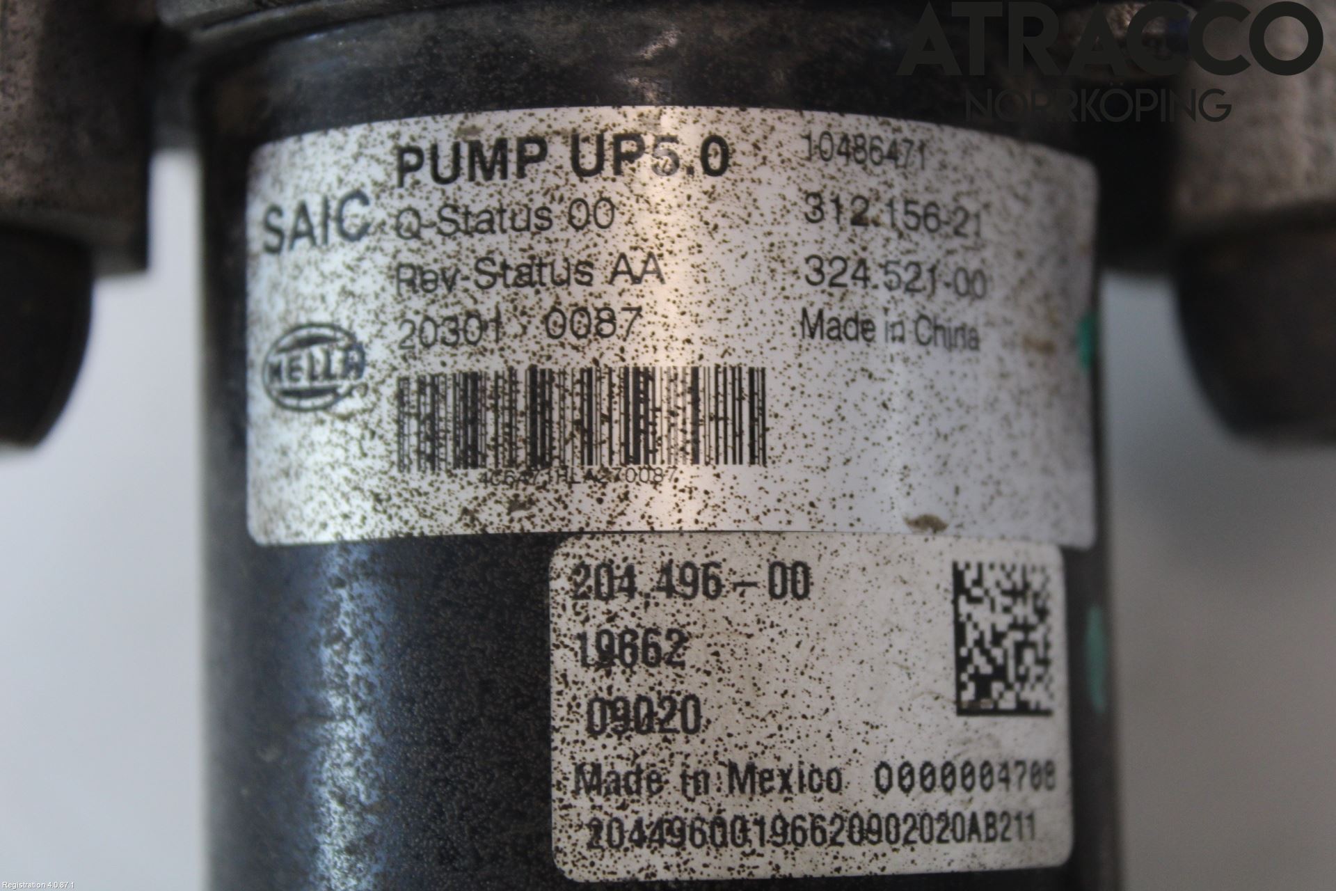 MG ZS EV 20- Vakuumpump