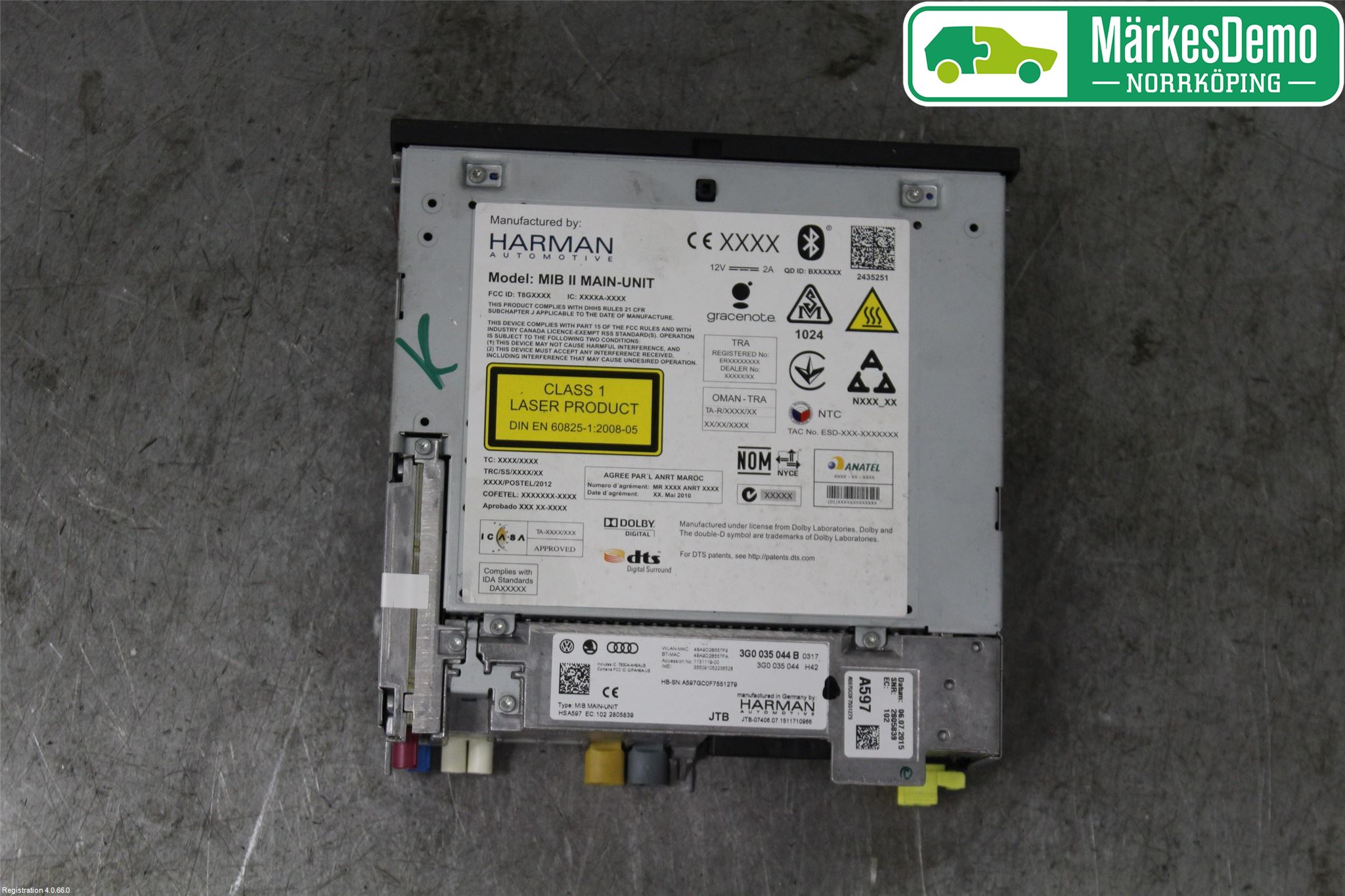 Volkswagen VW GOLF / E-GOLF VII 13-20 Cd Radio - Multimediapanel