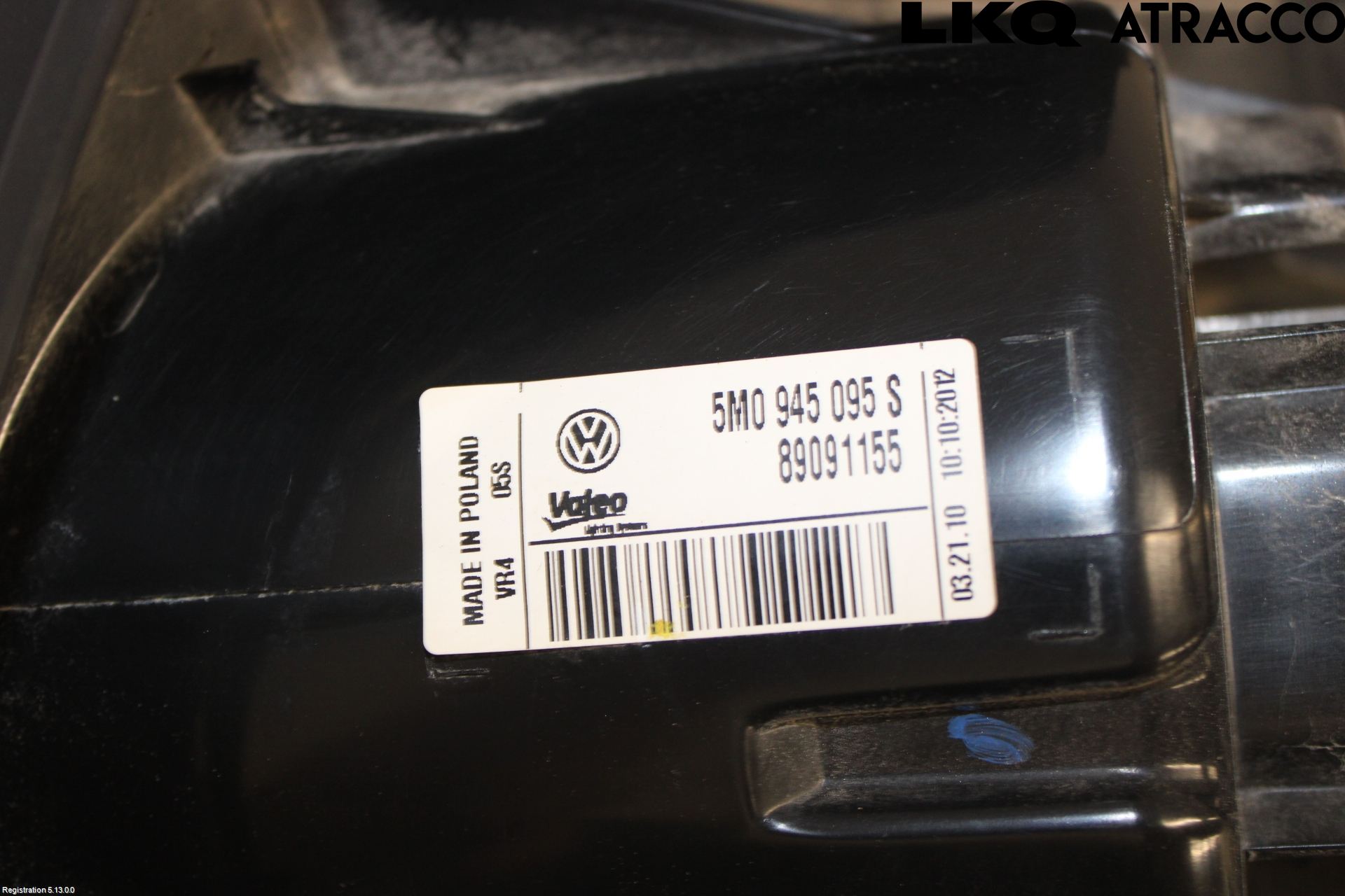 Volkswagen VW GOLF PLUS/CROSS GOLF 04-14 Bakljus Vänster
