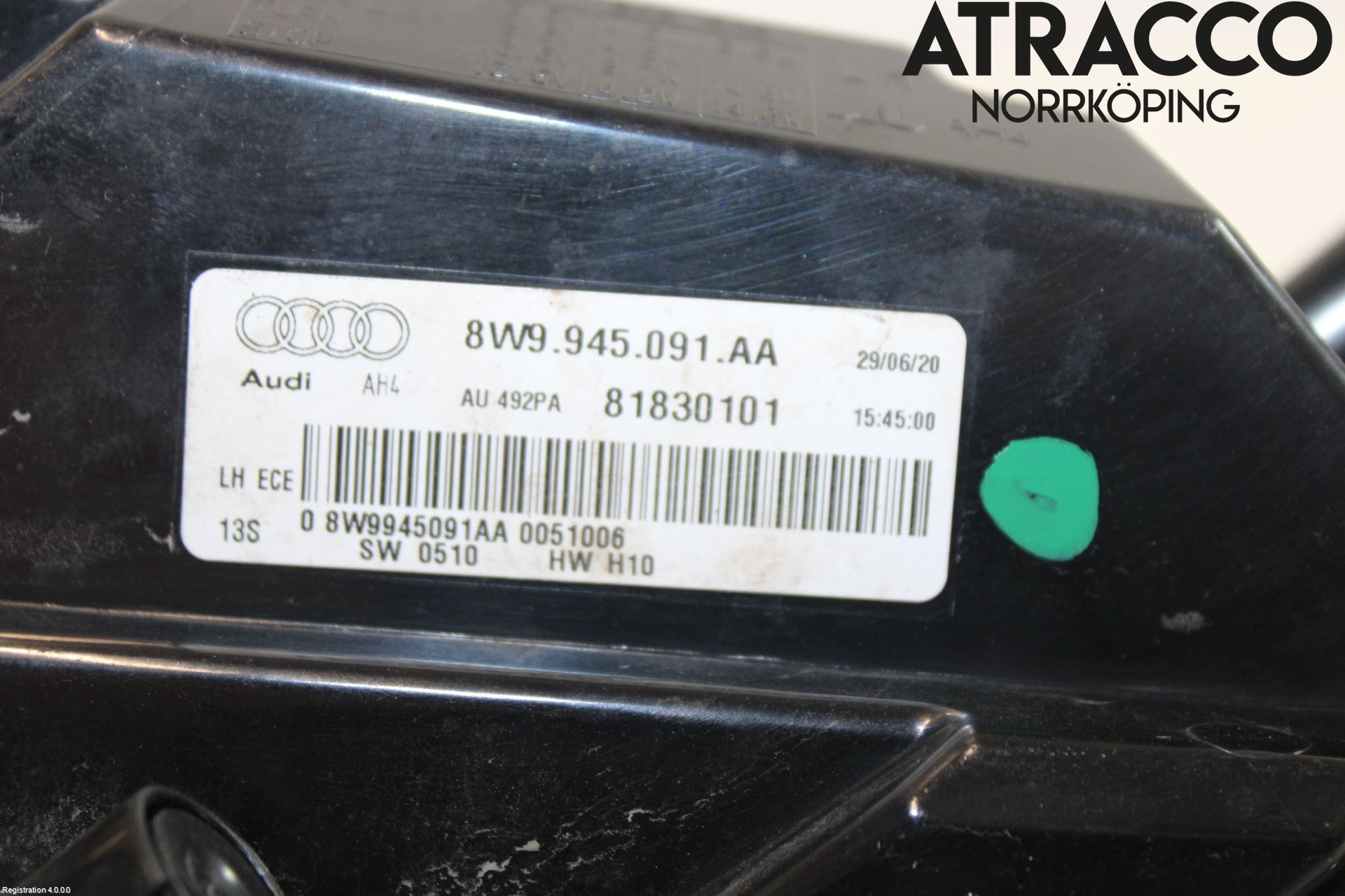 Audi A4/S4 B9 20- Bakljus Vänster