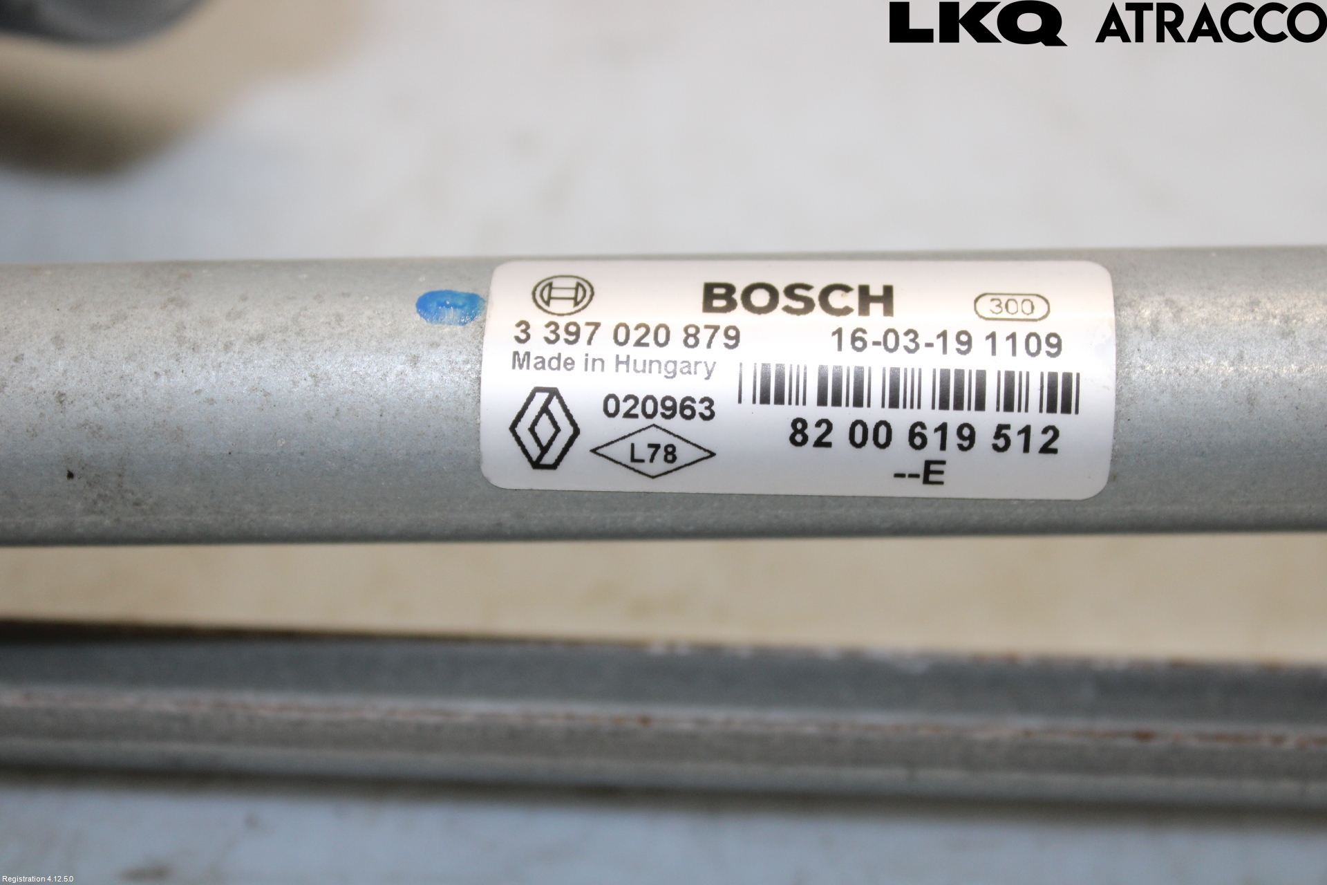 Dacia DUSTER 10-17 Torkarmekanism Vindruta