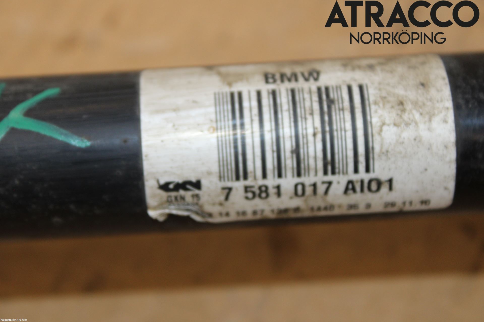 BMW 5 F10/F11/F18 09-17 Drivaxel Bak Vänster