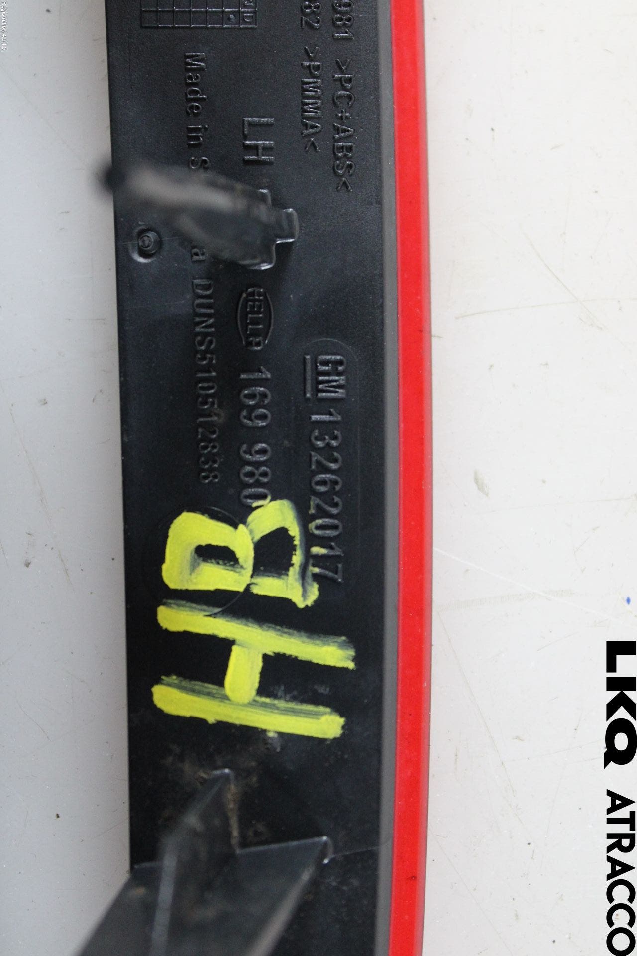 Opel ASTRA J 10-15 Dimljus/Reflex Bak