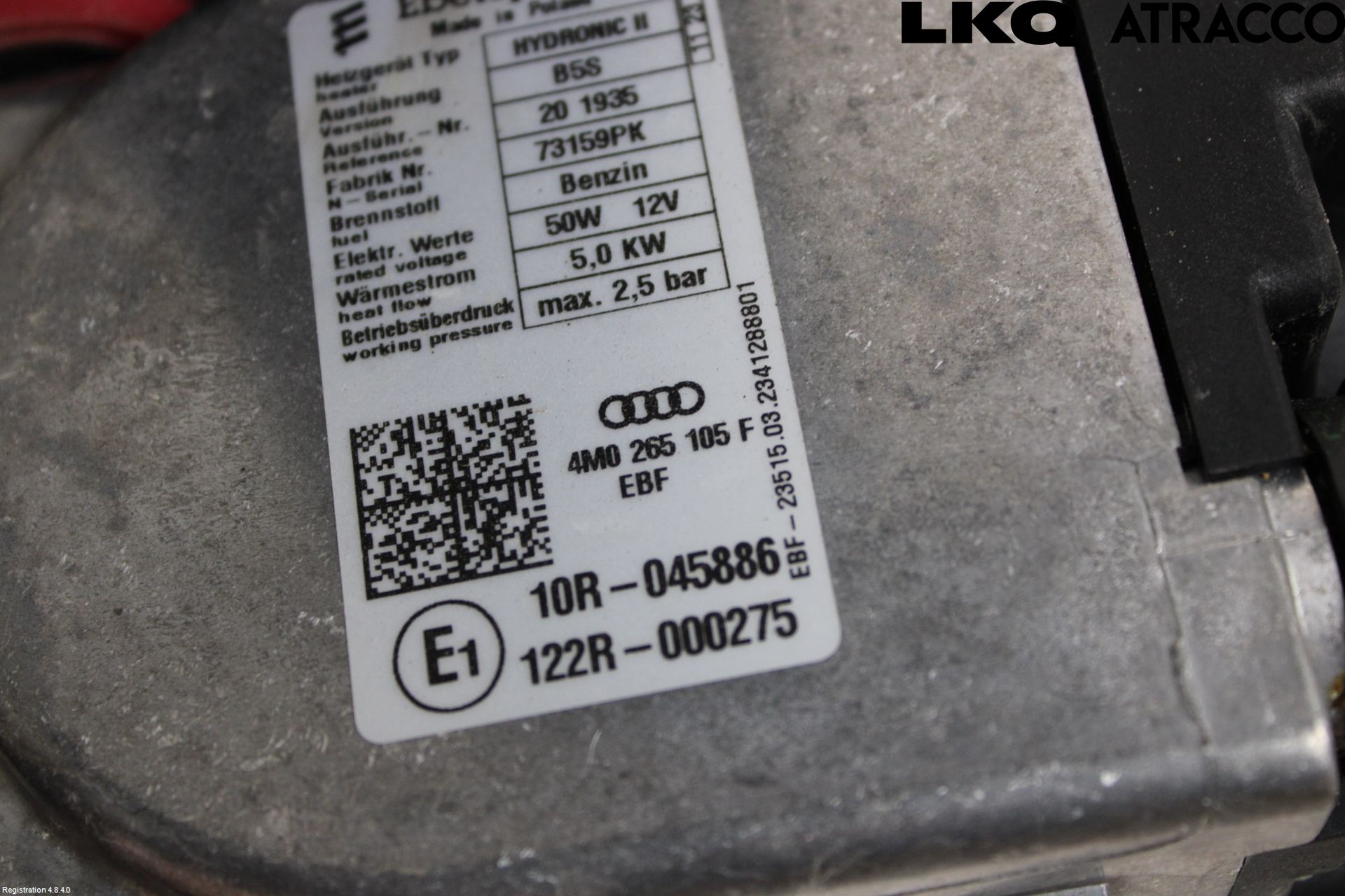 Audi A4/S4 B9 20- Bensinvärmare