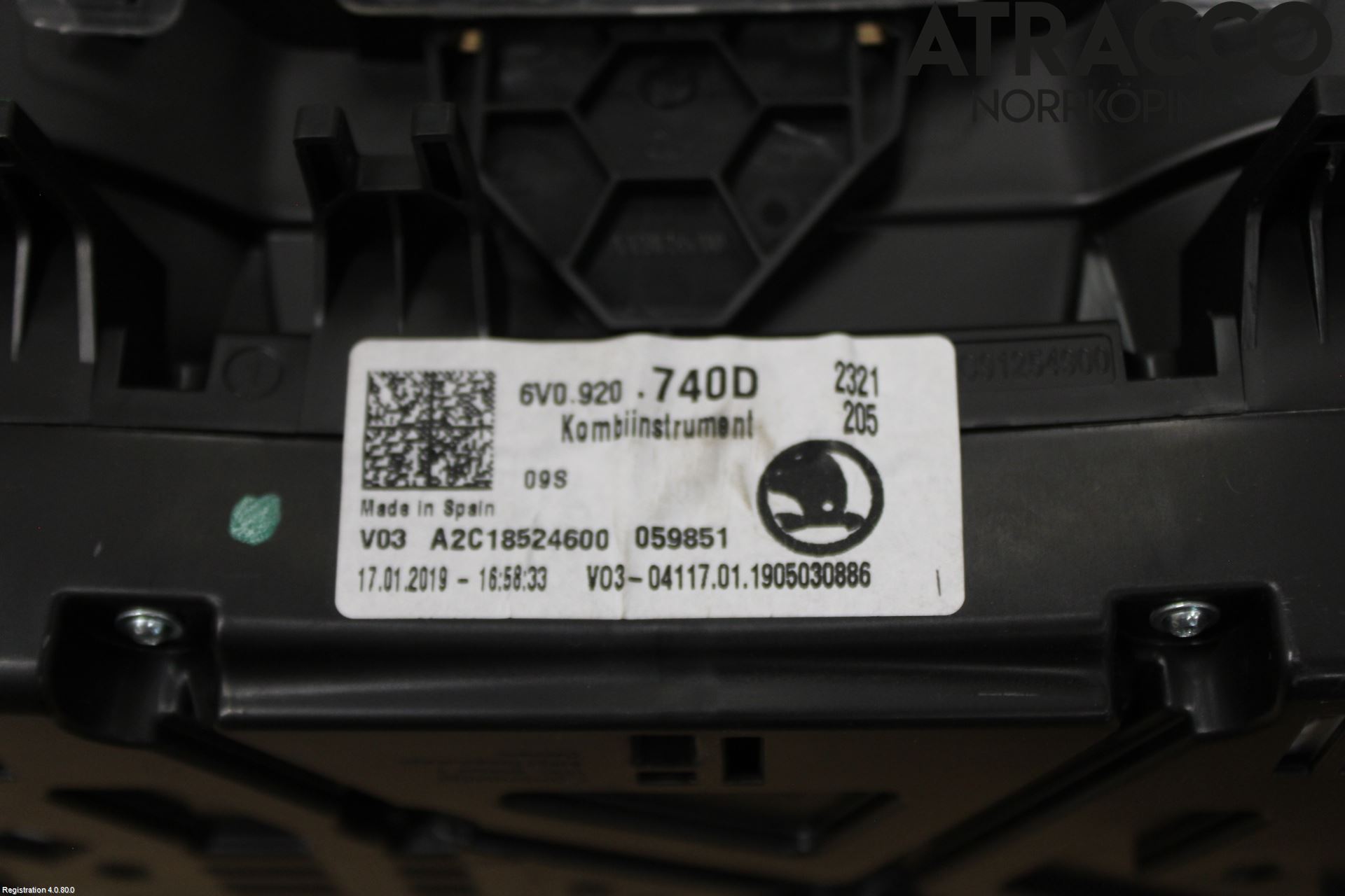 Skoda FABIA 15-21 Instrument Komb