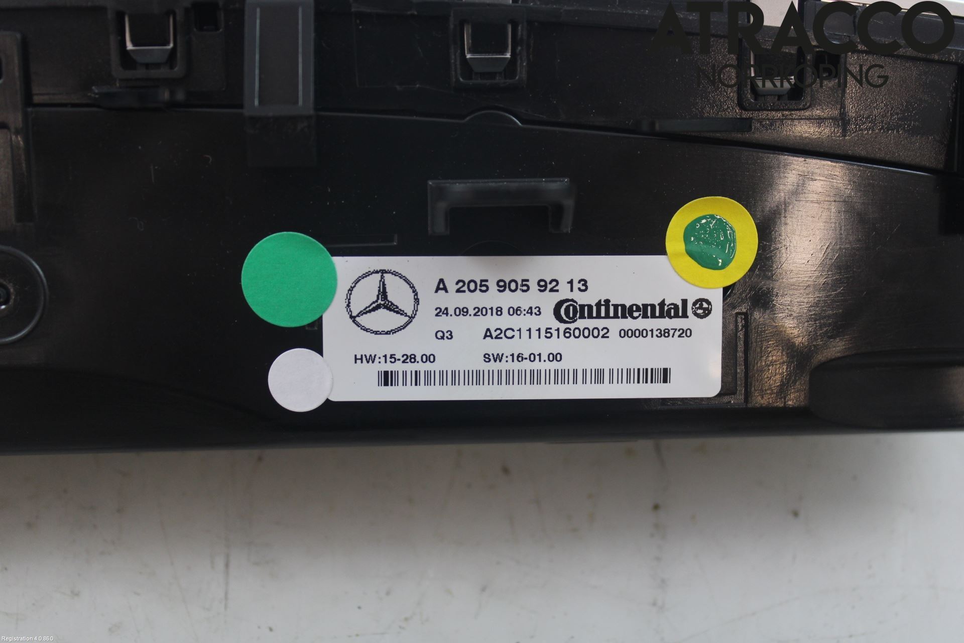 Mercedes-Benz MB C-KLASS (W205) 14-21 Värmereglage