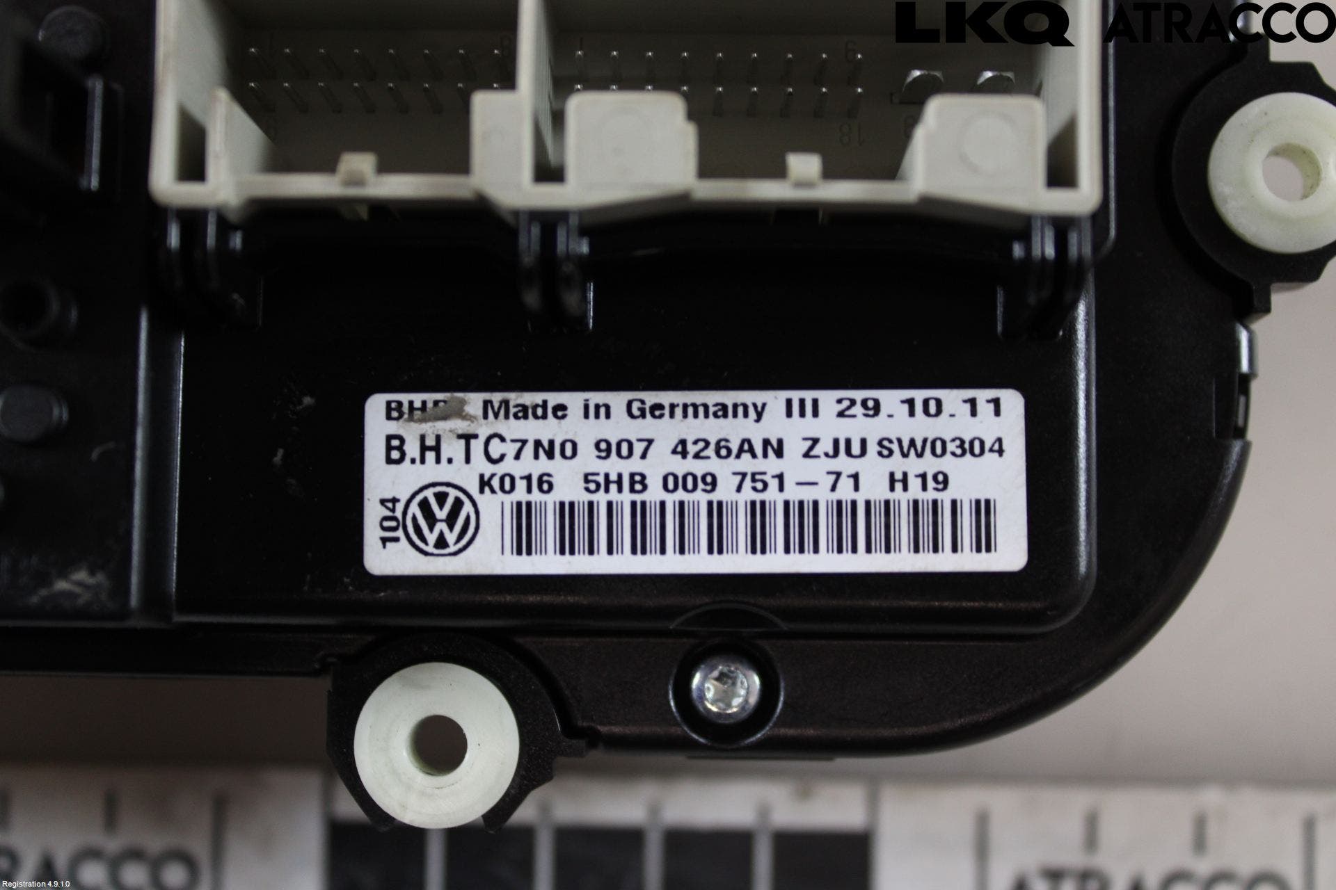 Volkswagen VW GOLF VI 09-13 Värmereglage