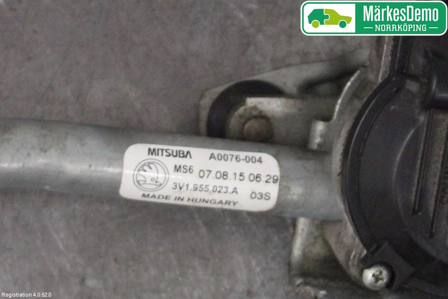 Skoda SUPERB 16-24 Torkarmekanism Vindruta