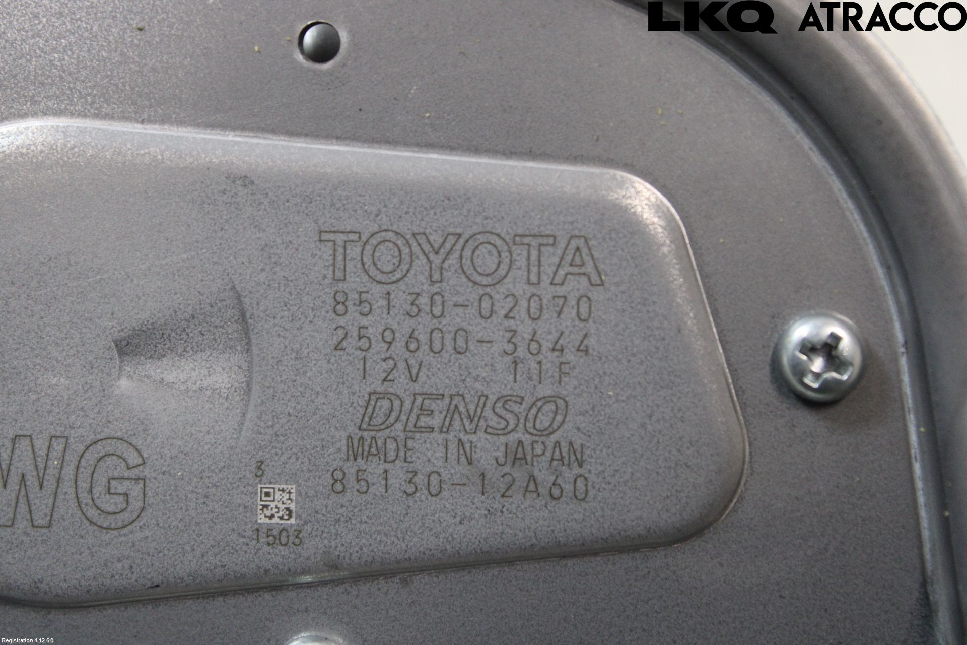 Toyota COROLLA 19- Torkarmotor Baklucka