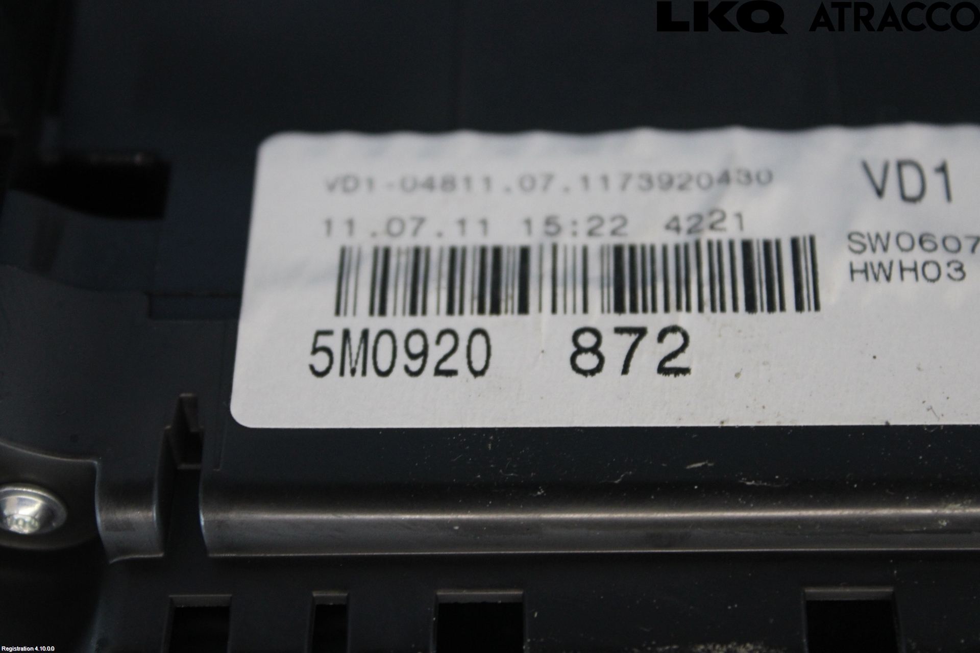 Volkswagen VW GOLF PLUS/CROSS GOLF 04-14 Instrument Komb