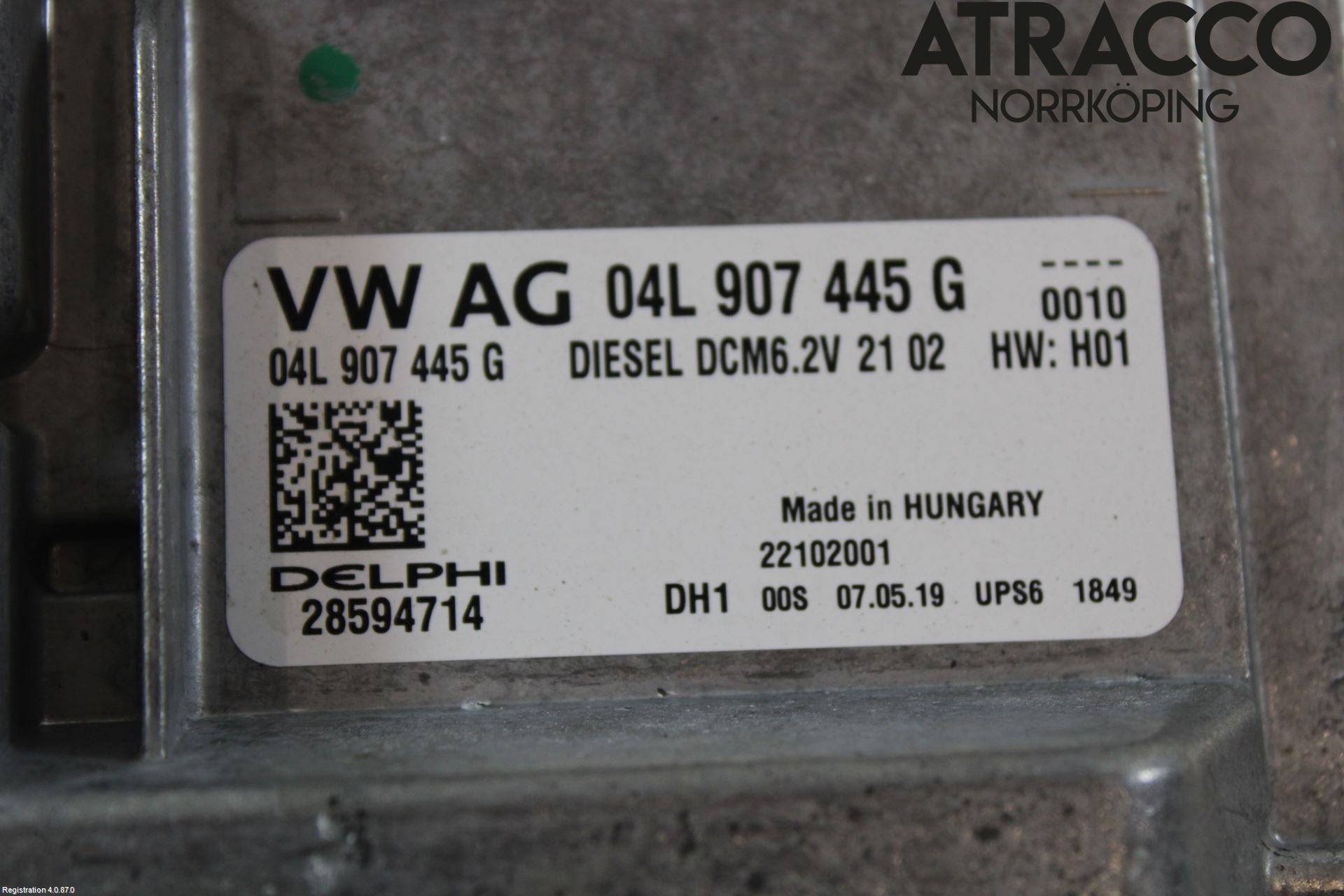 Volkswagen VW GOLF / E-GOLF VII 13-20 Styrenhet Inspump Diesel