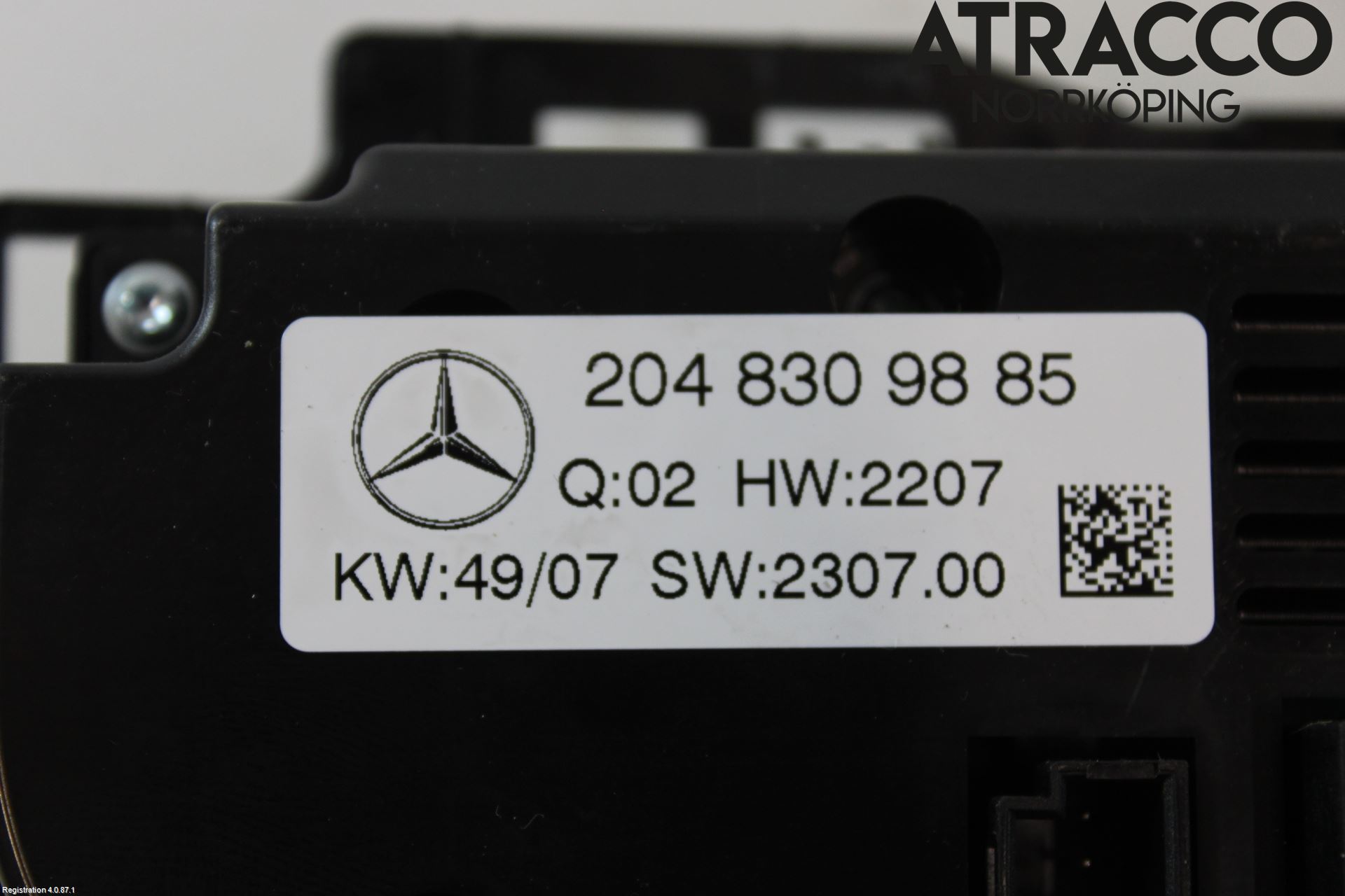 Mercedes-Benz MB C-KLASS (W204) 07-15 Värmereglage
