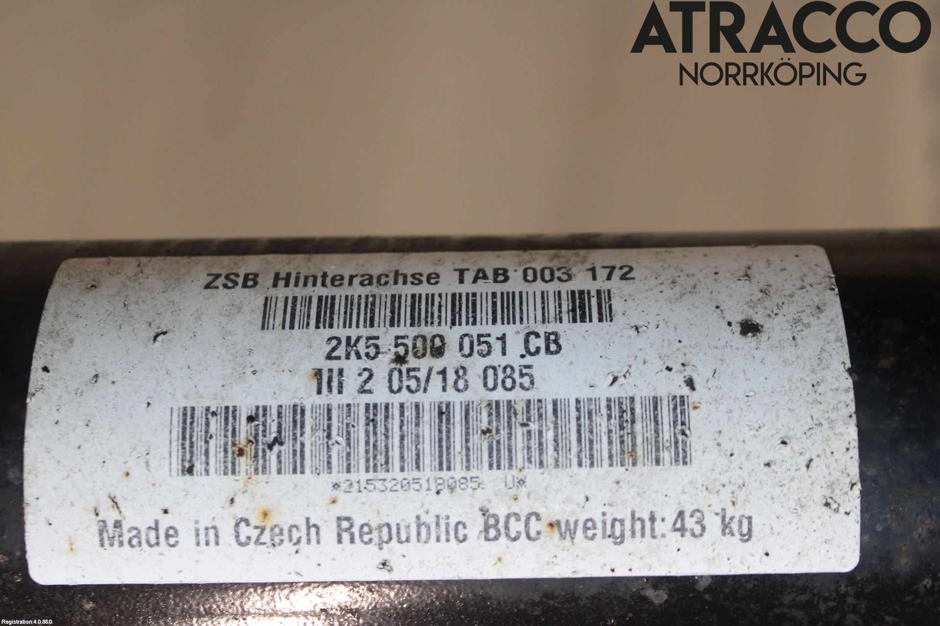 Volkswagen VW CADDY 16-20 Bakaxel