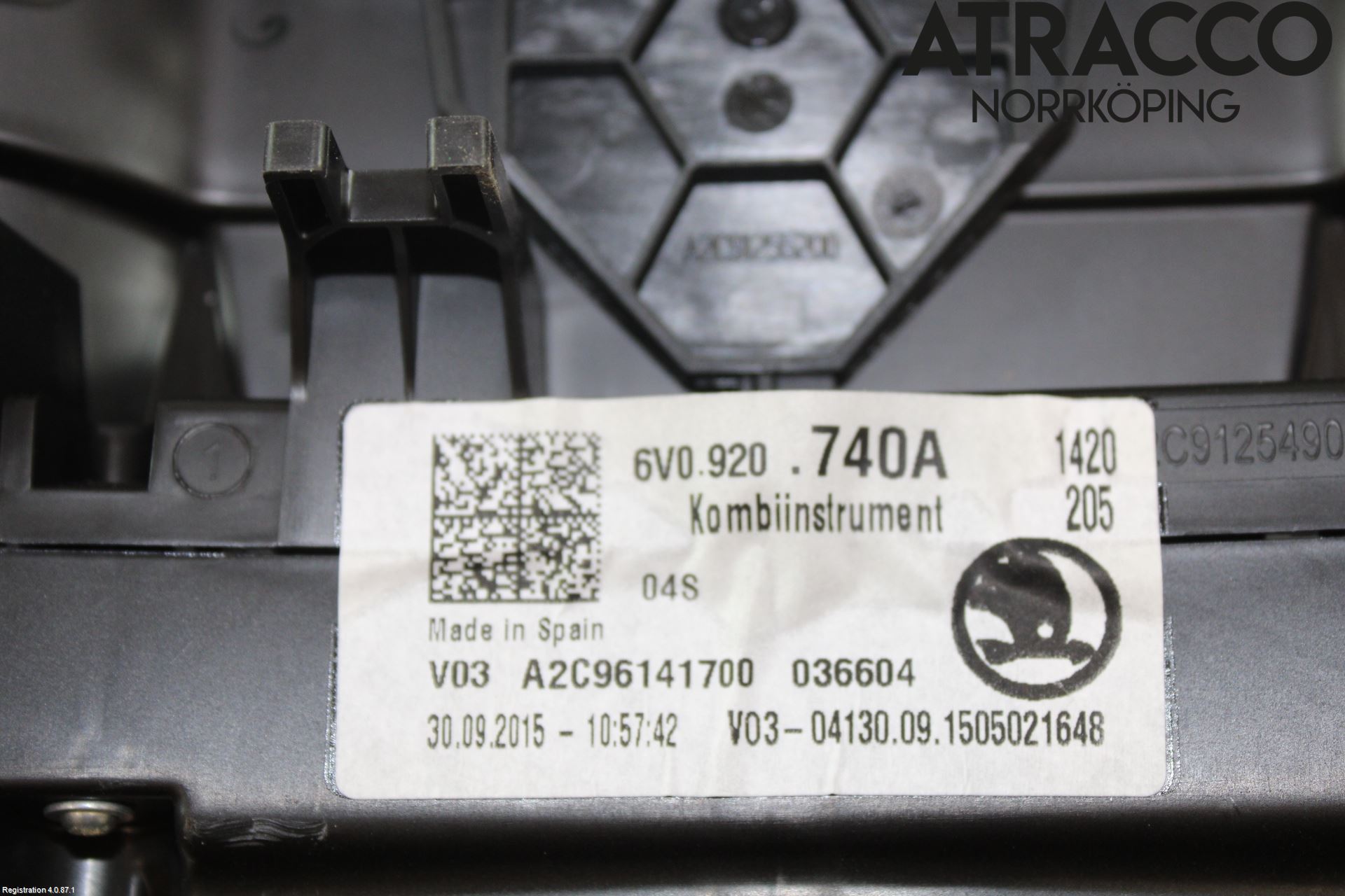 Skoda FABIA 15-21 Instrument Komb