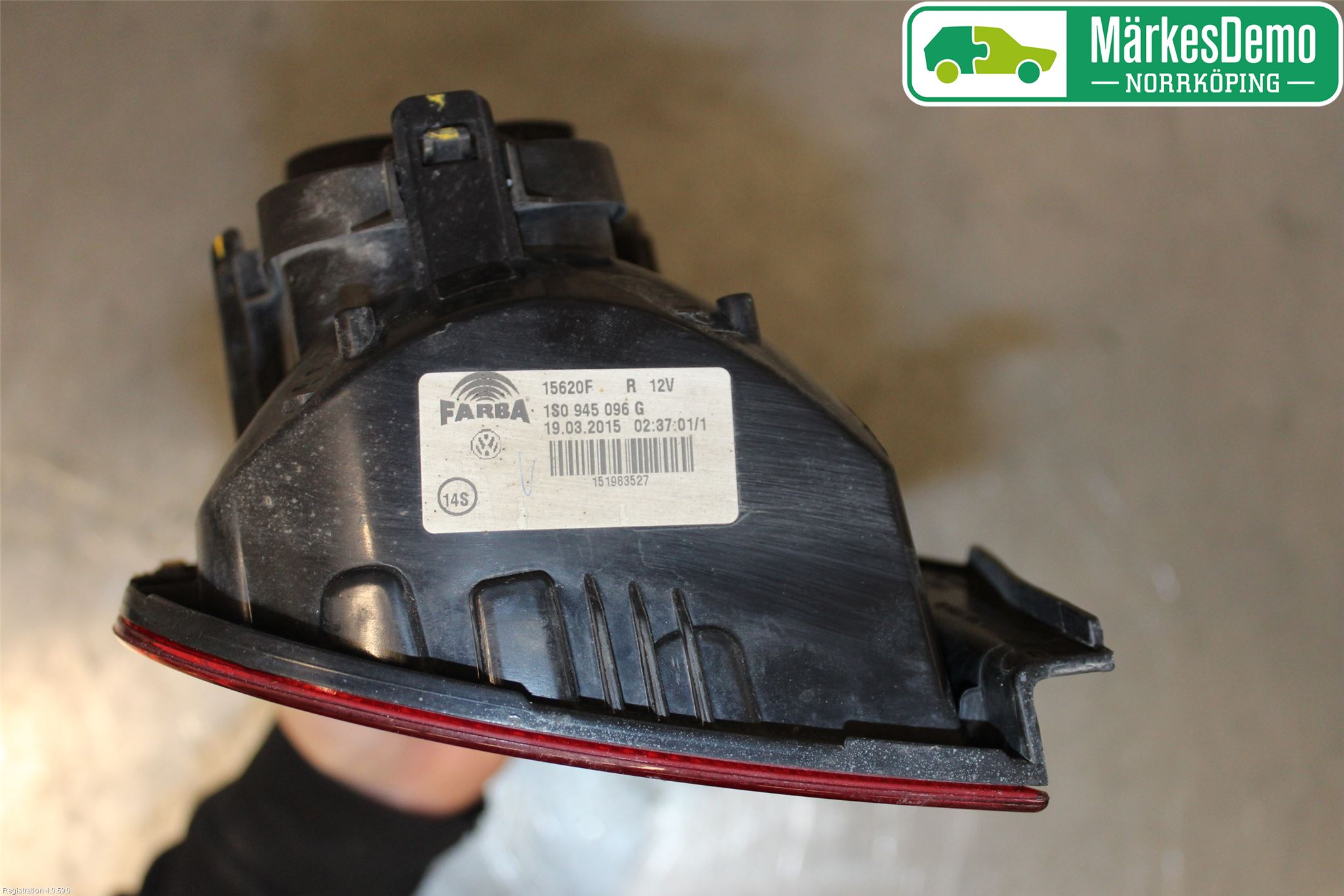 Volkswagen VW UP! / E-UP! Bakljus Höger