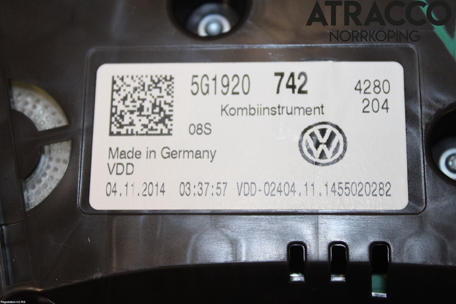 Volkswagen VW GOLF / E-GOLF VII 13-20 Instrument Komb