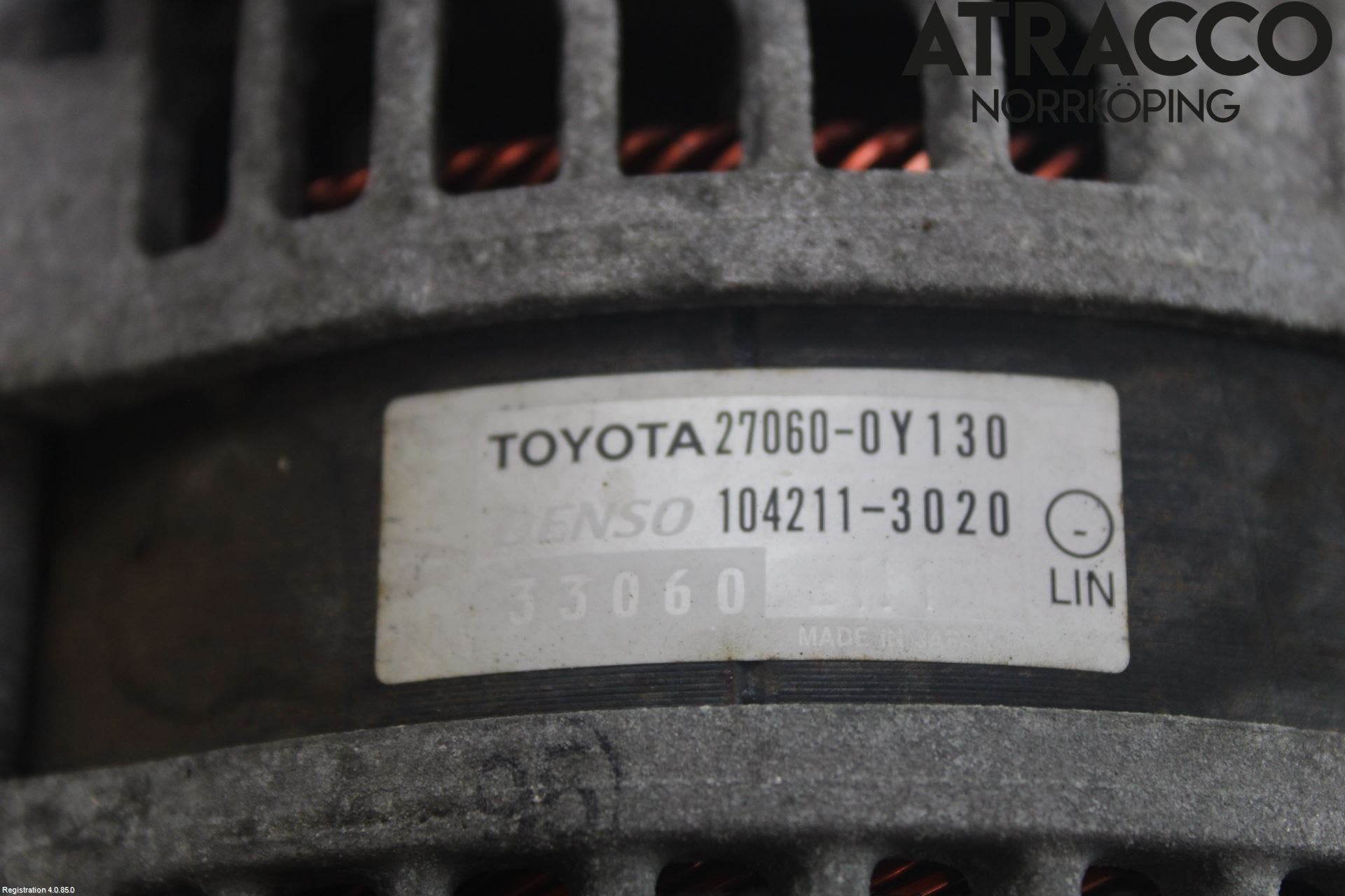 Toyota YARIS XP130 12-14 Generator