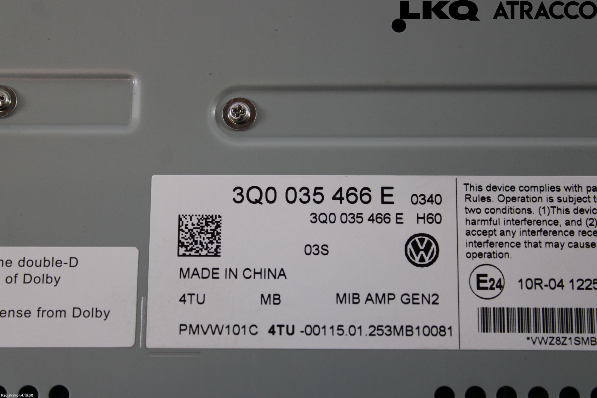 Volkswagen VW TOUAREG CR 18- Radio-Stereo Förstärkare