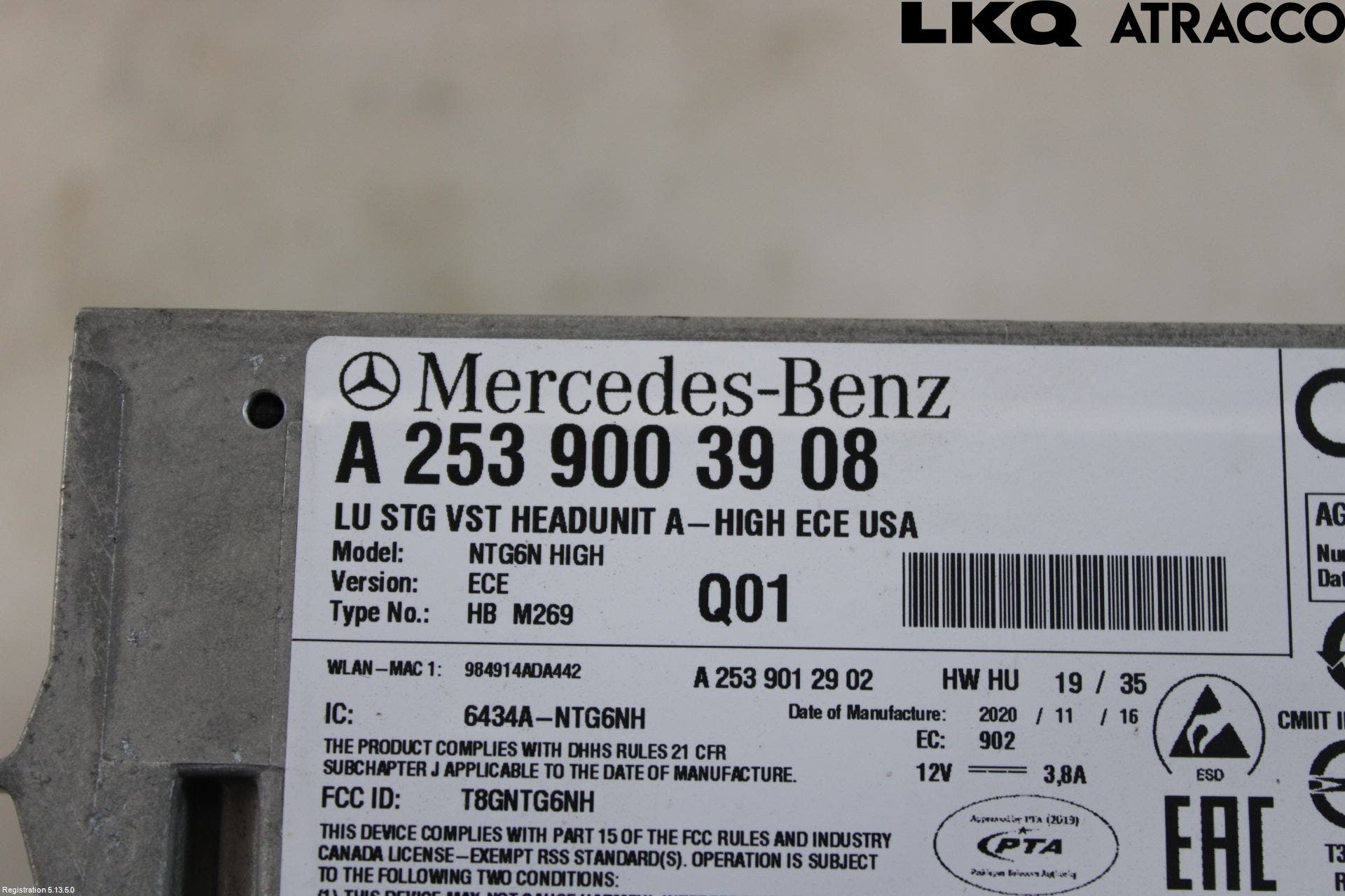 Mercedes-Benz MB EQC (N293) 20- Cd Radio - Multimediapanel