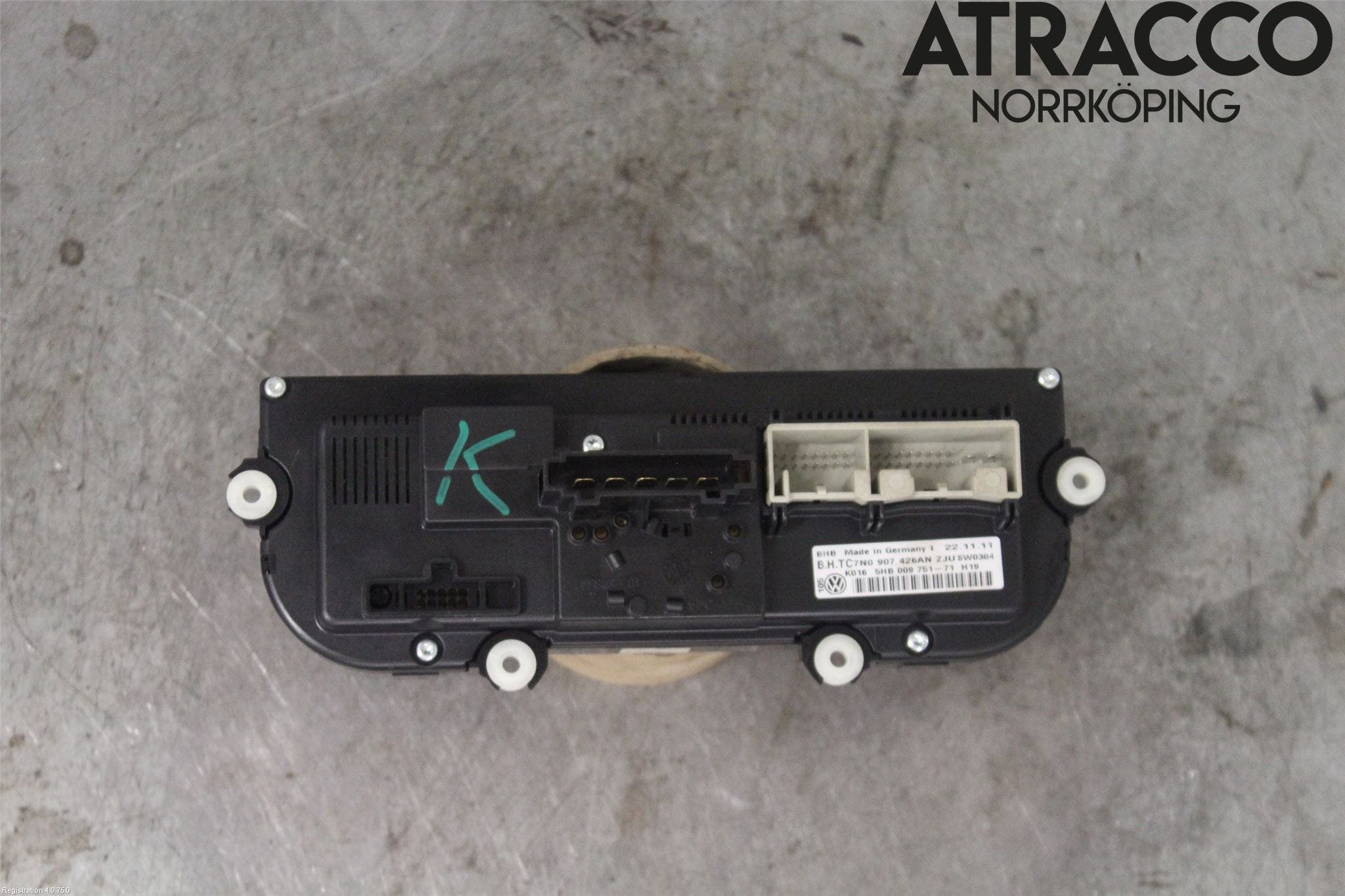 Volkswagen VW CADDY 11-15 Värmereglage