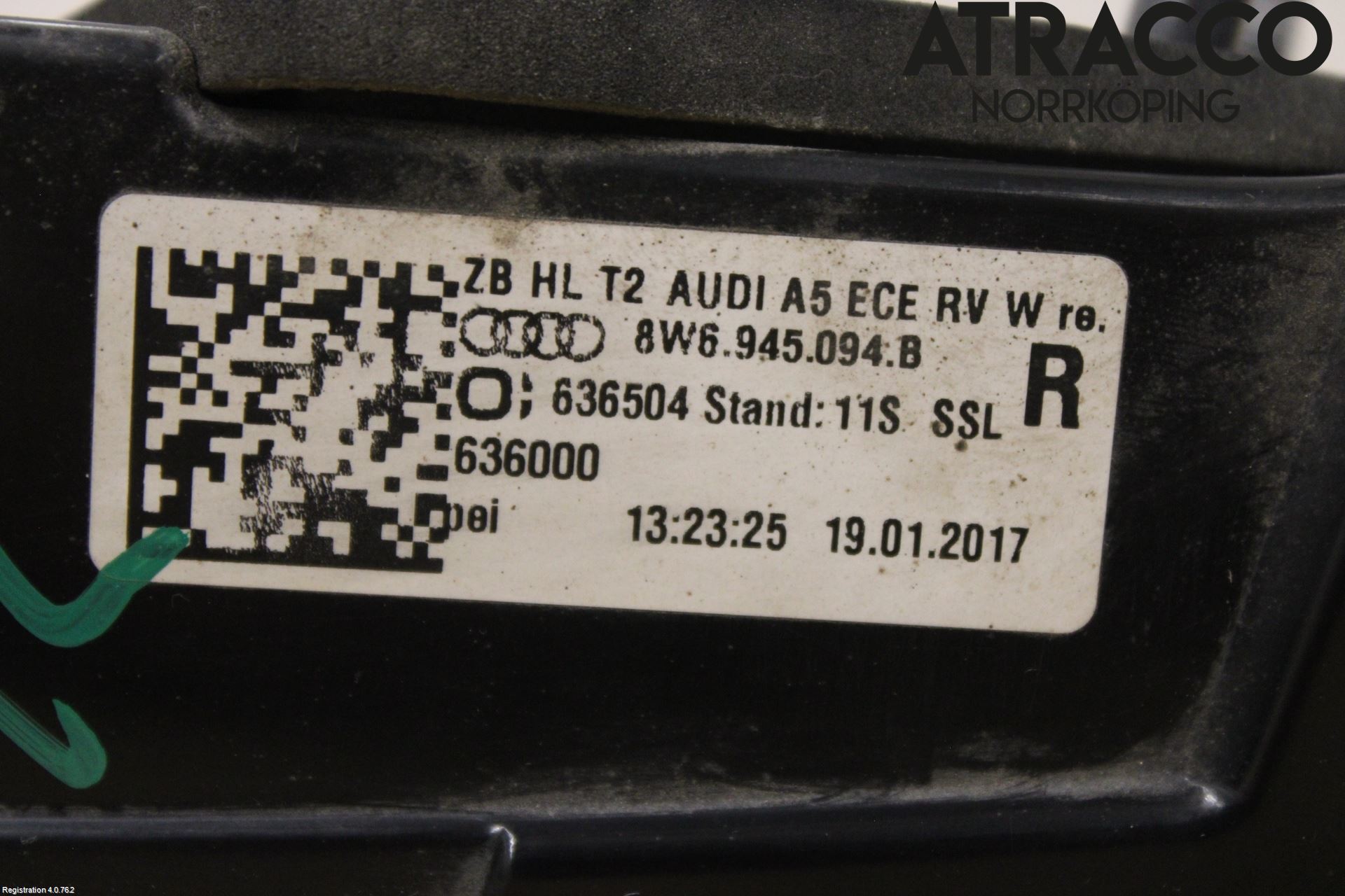 Audi A5 17- Bakljus Lucka Hö