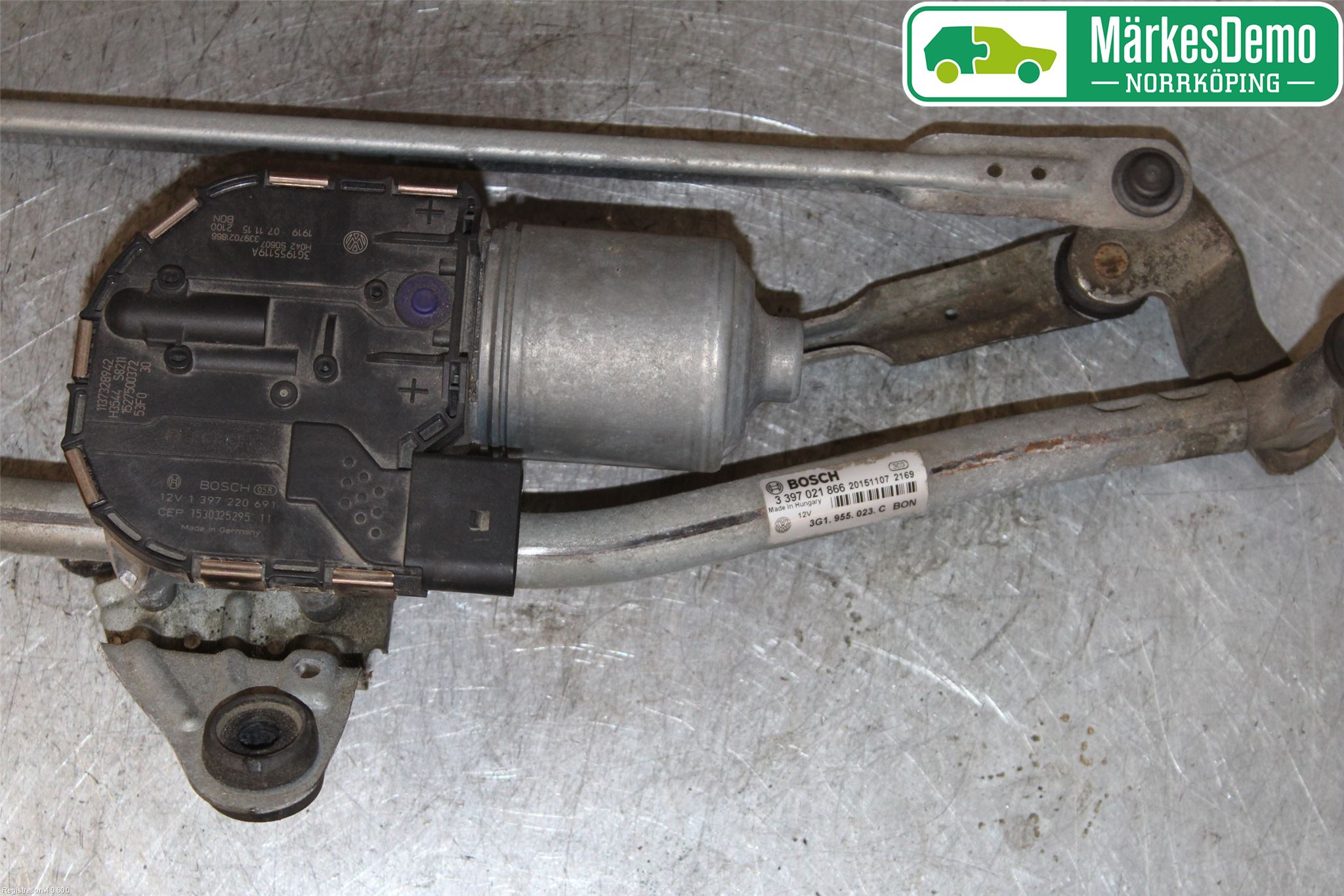 Volkswagen VW PASSAT 15-19 Torkarmekanism Vindruta