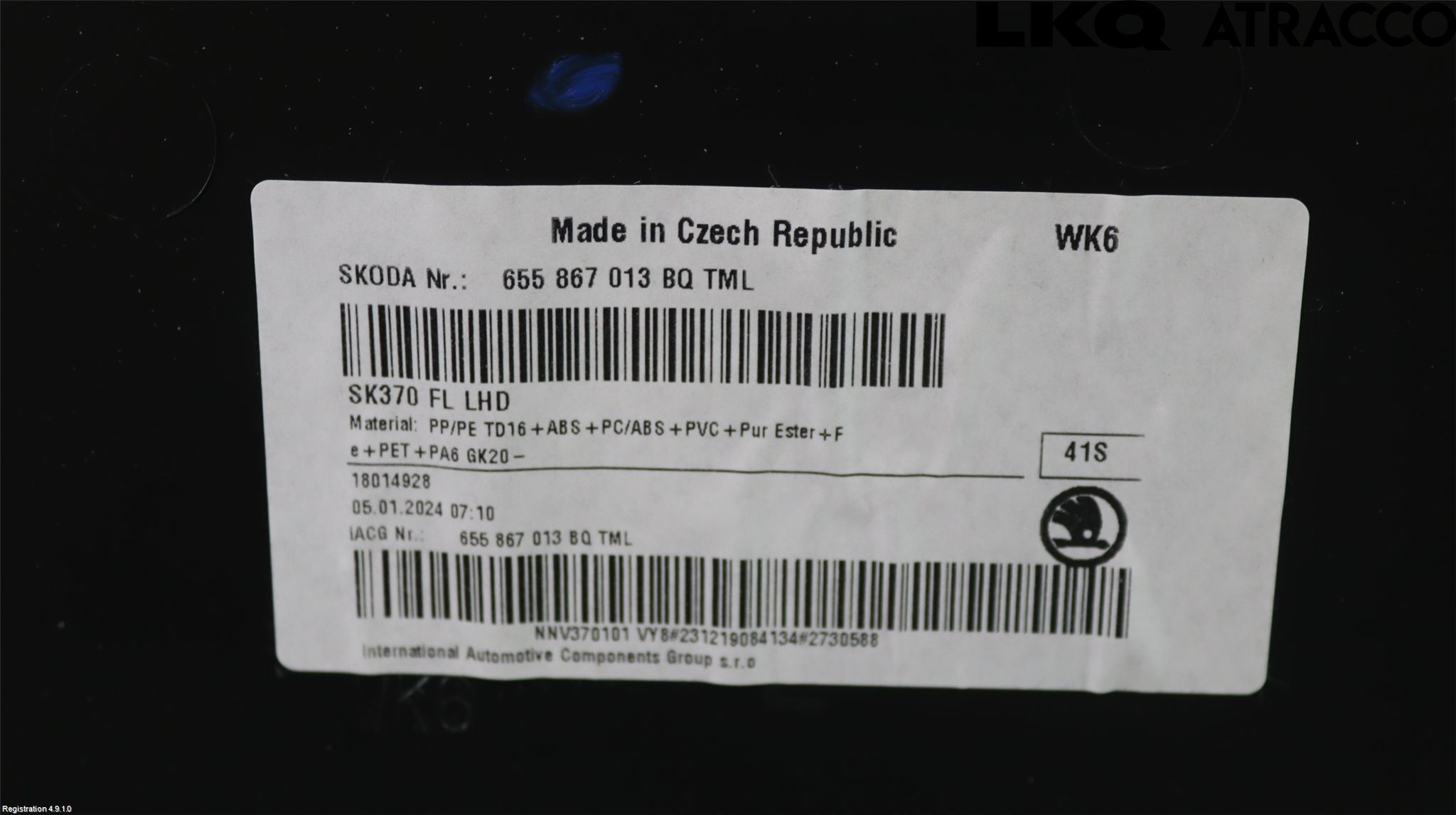 Skoda SCALA 19- Dörrklädsel Vä