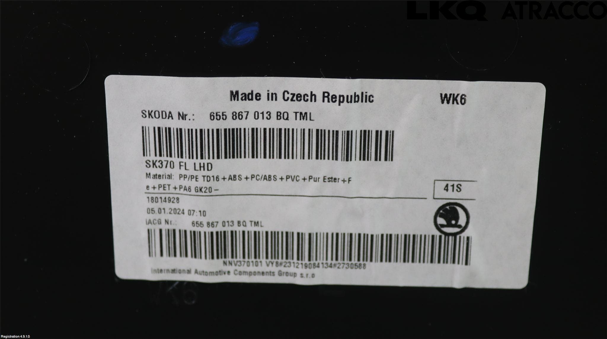 Skoda SCALA 19- Dörrklädsel Vä