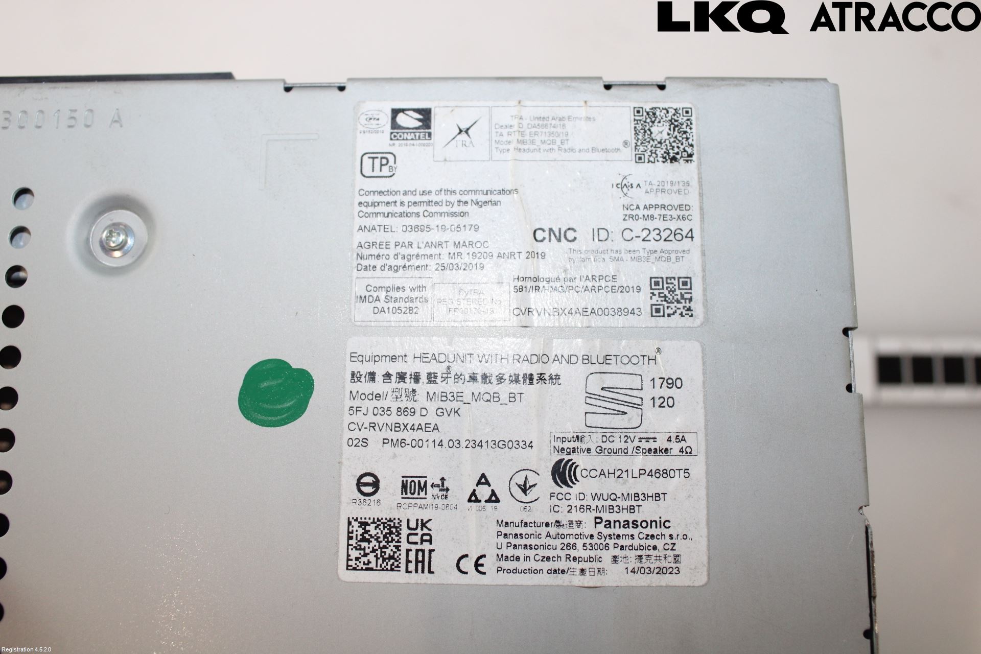 Seat ARONA Cd Radio - Multimediapanel