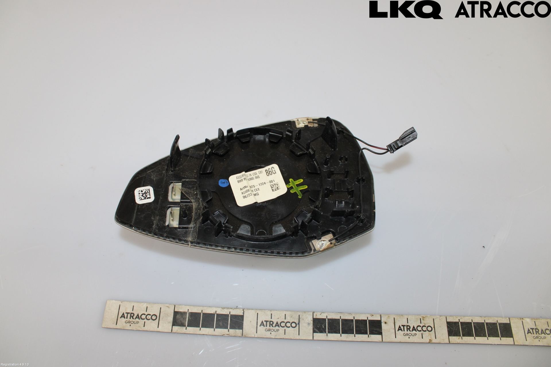 Audi A4/S4 B9 20- Spegelglas Hö