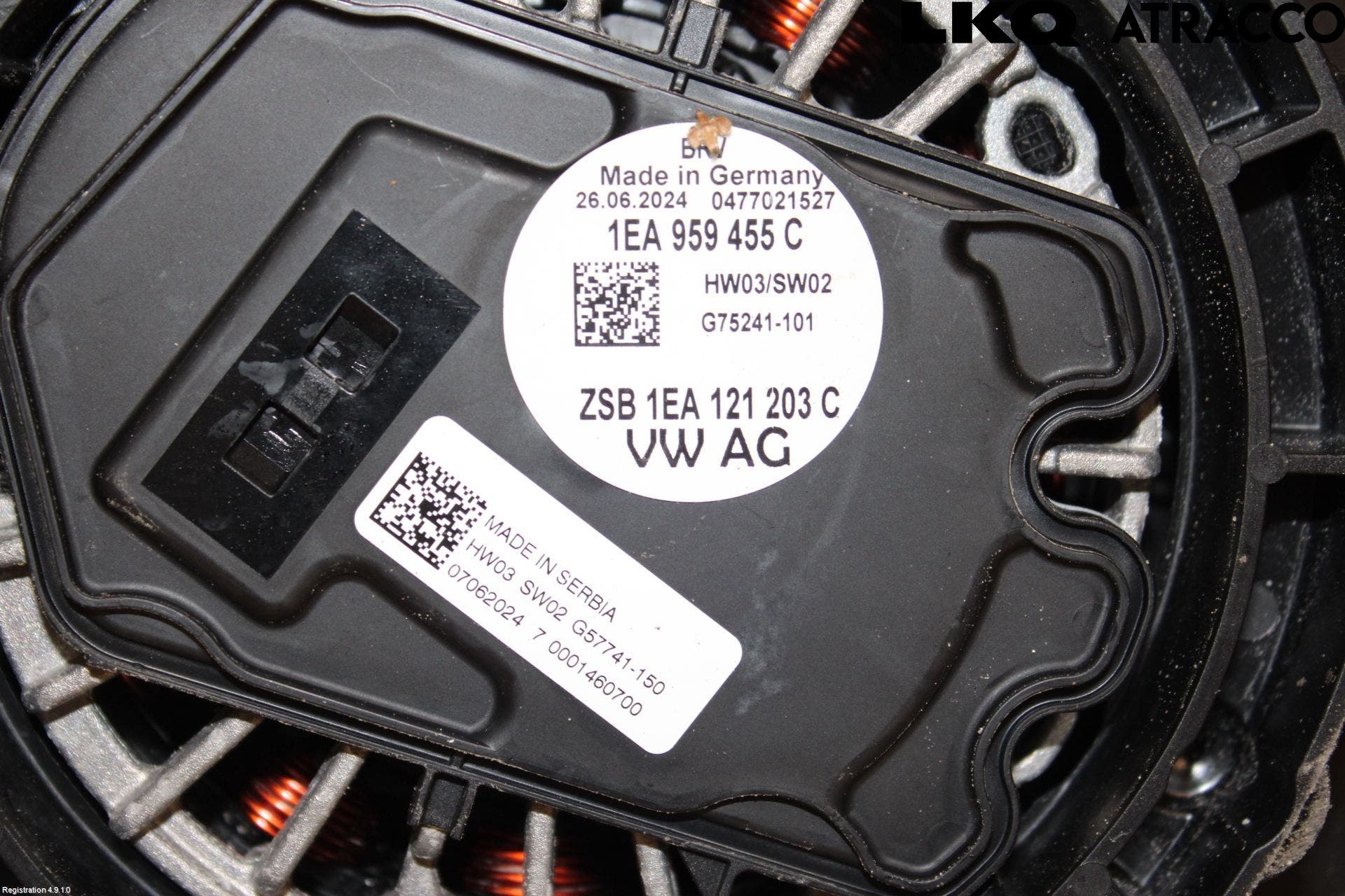 Alfa VW ID.7/TOURER 24- Kylfläkt El