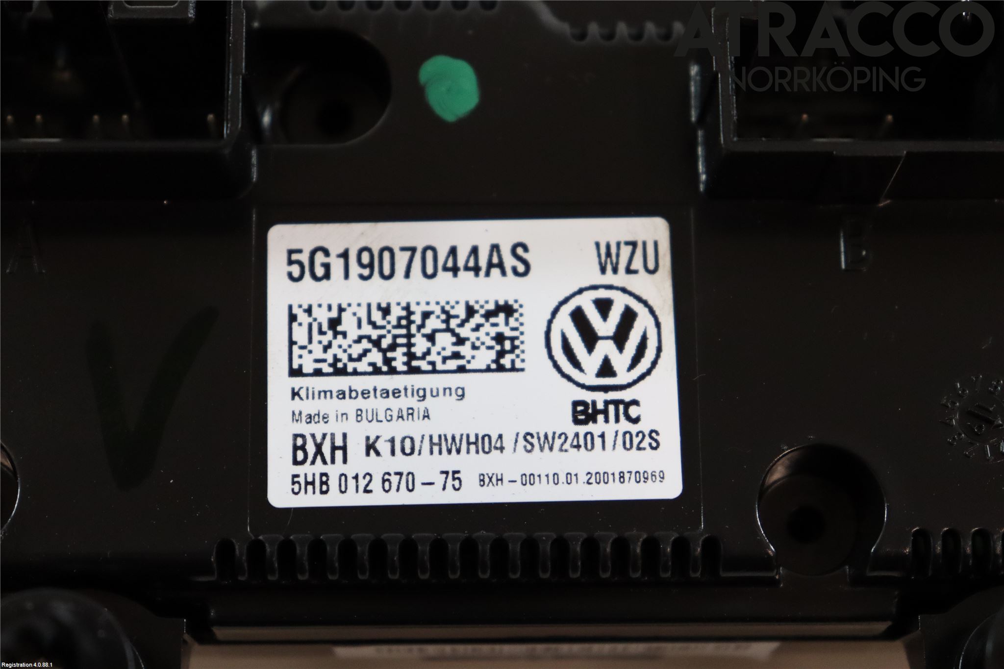 Volkswagen VW T-ROC 18- Värmereglage